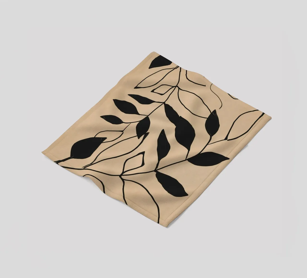 Linee botaniche coperta in pile da LeaDArt