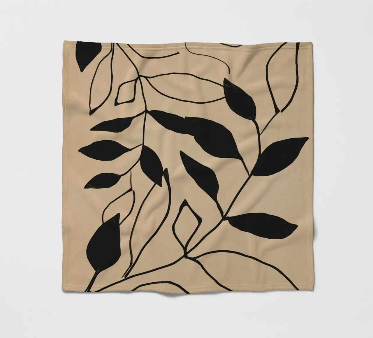 Linee botaniche coperta in pile da LeaDArt