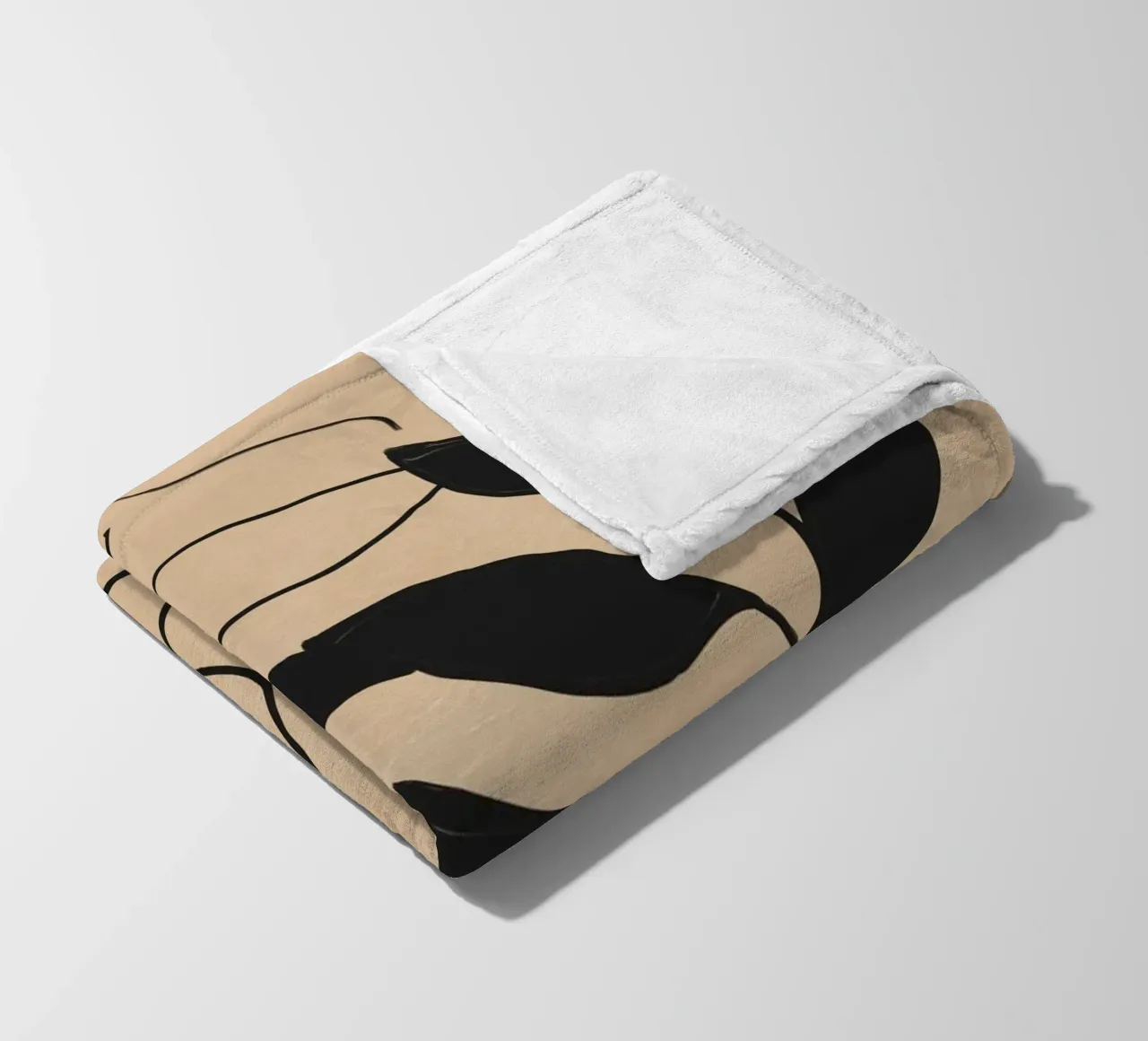 Linee botaniche coperta in pile da LeaDArt