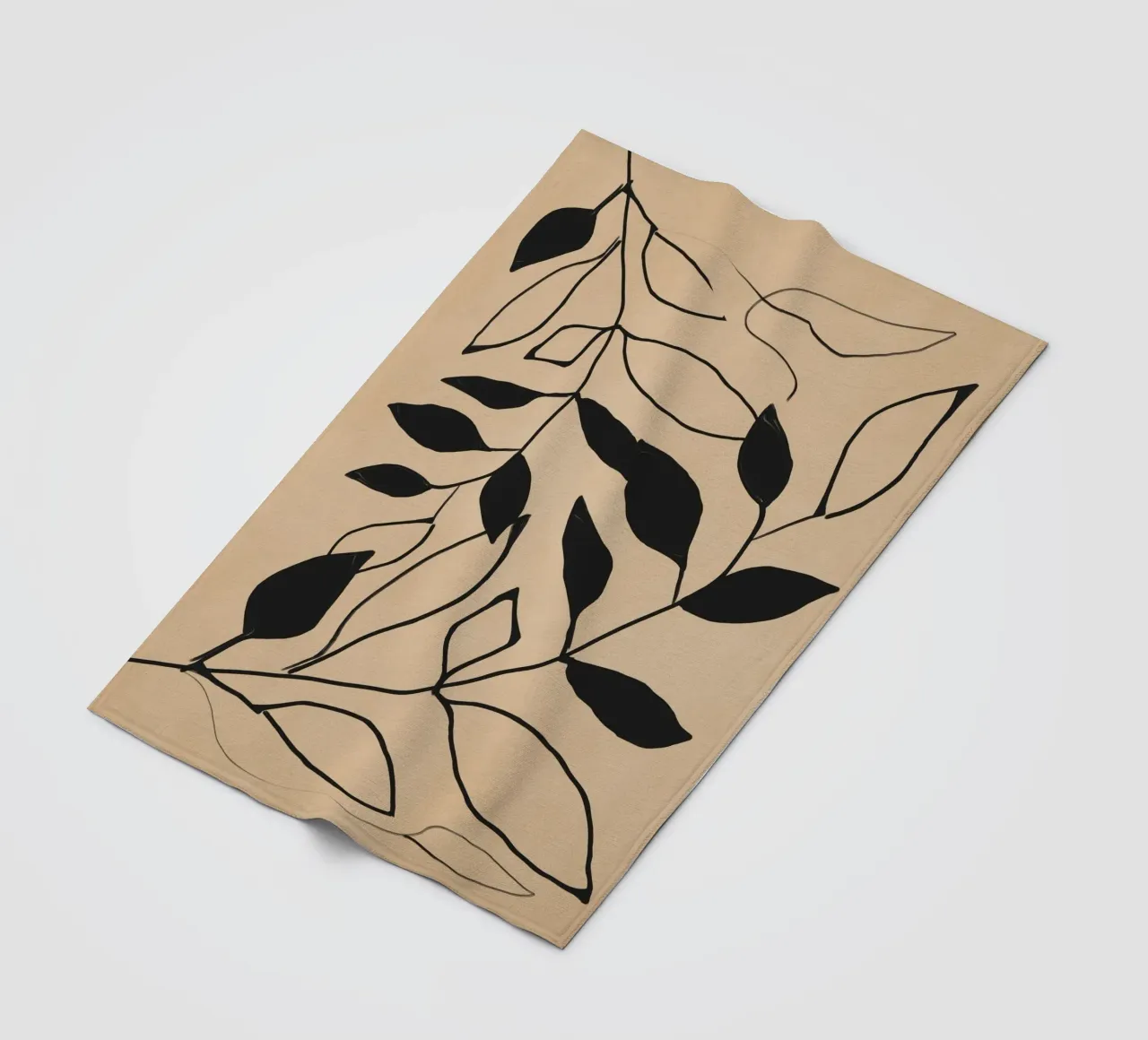 Linee botaniche coperta in pile da LeaDArt