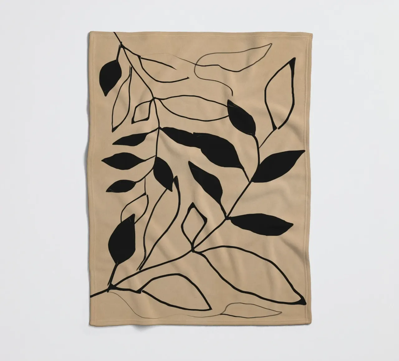 Linee botaniche coperta in pile da LeaDArt