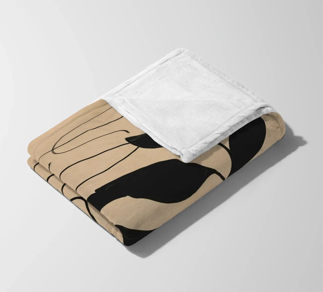 Linee botaniche coperta in pile da LeaDArt