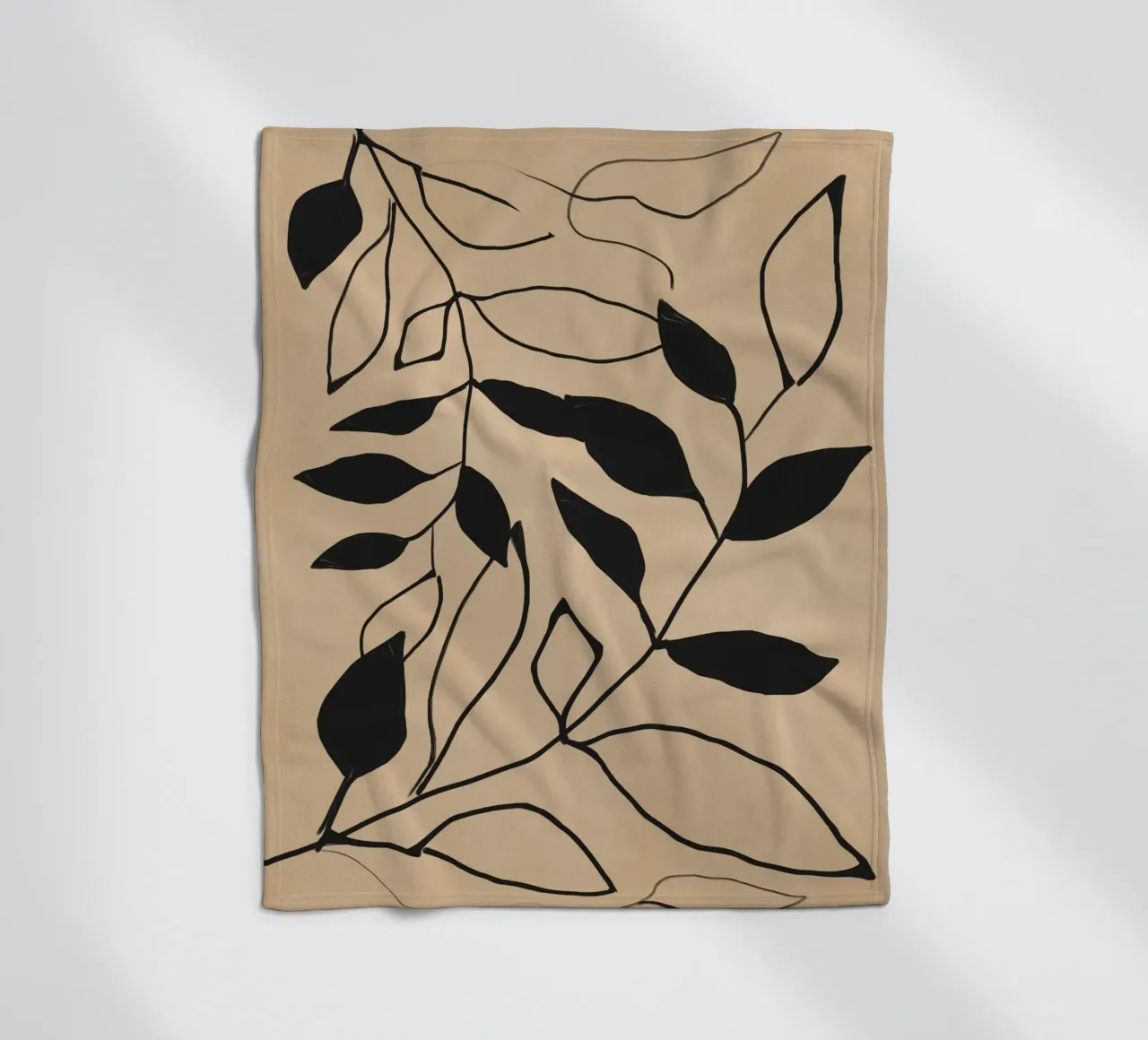 Linee botaniche coperta in pile da LeaDArt