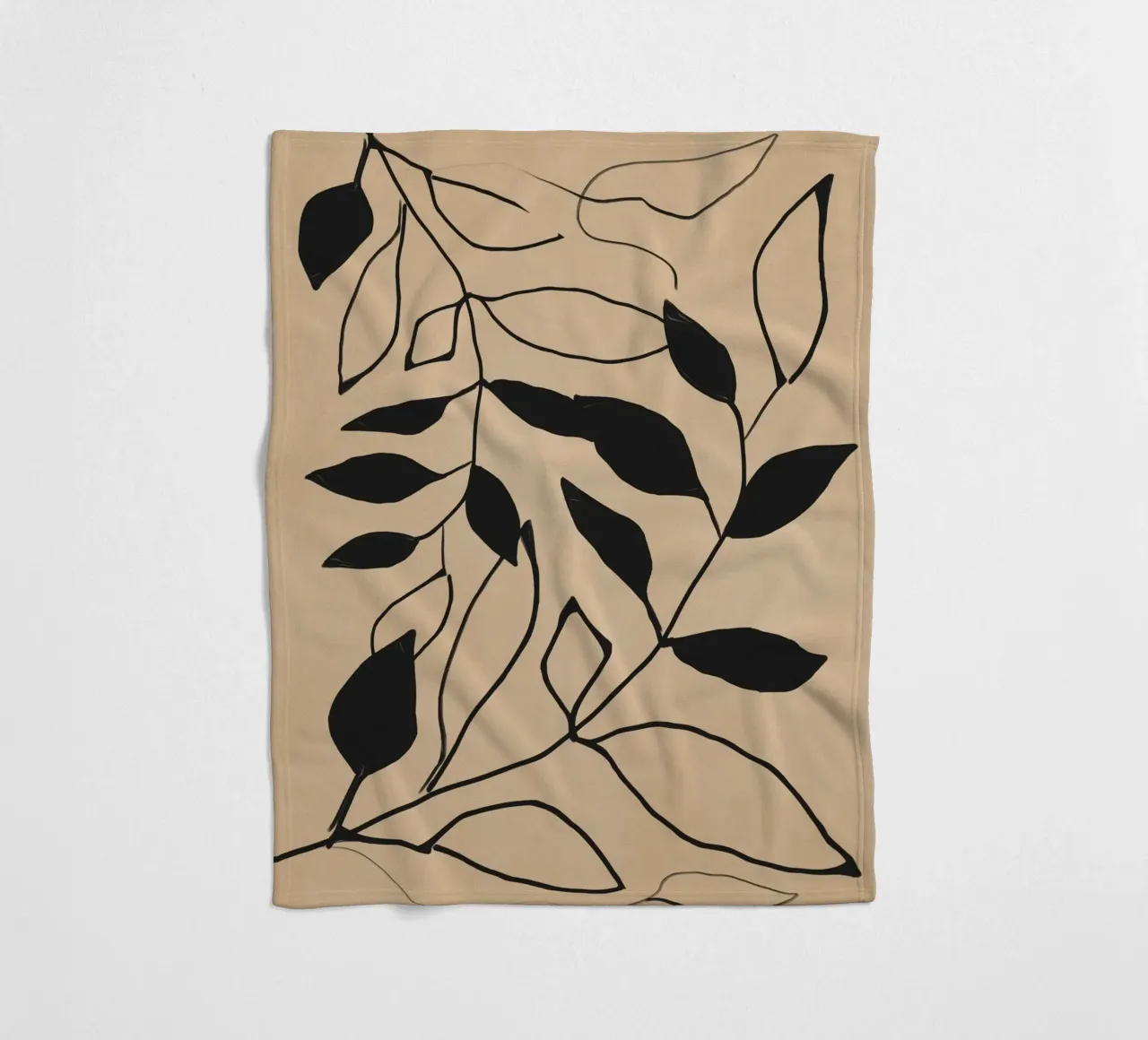 Linee botaniche coperta in pile da LeaDArt