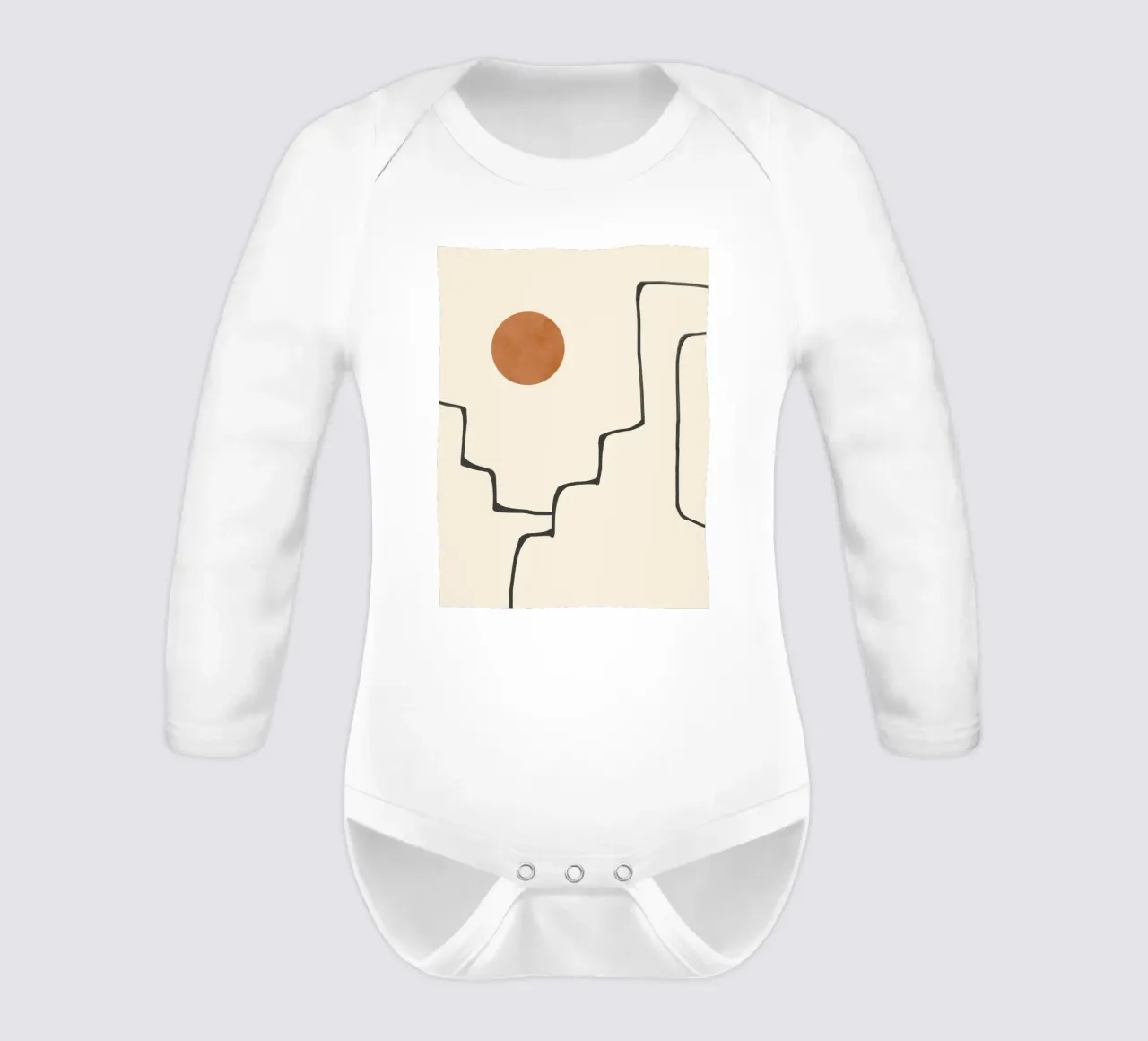Abstrakter Horizont Langarm Babybody von LeaDArt