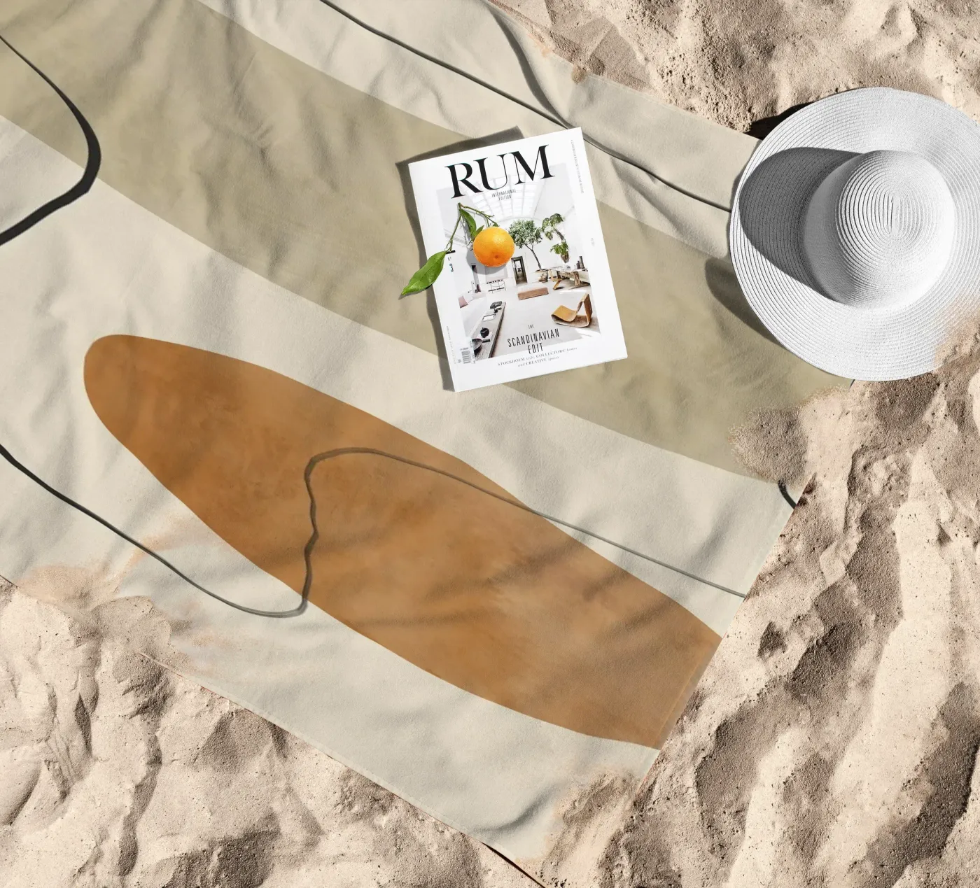 Stenen Stroom strandhanddoek van LeaDArt