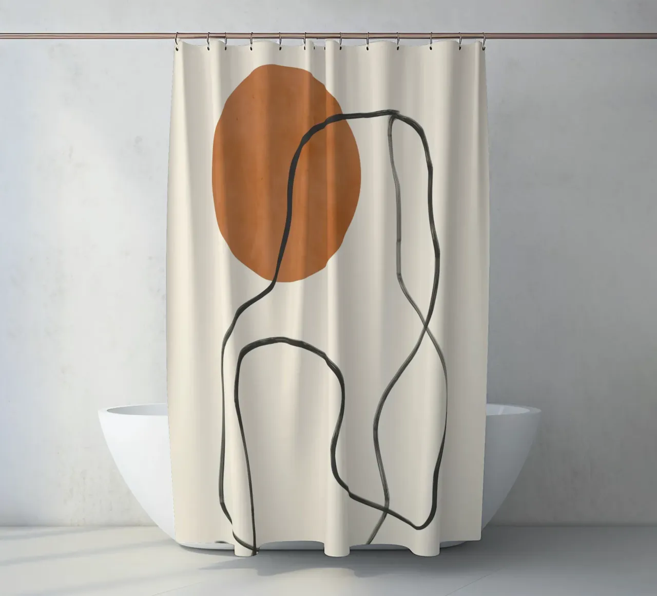 Sun Line shower curtain by LeaDArt