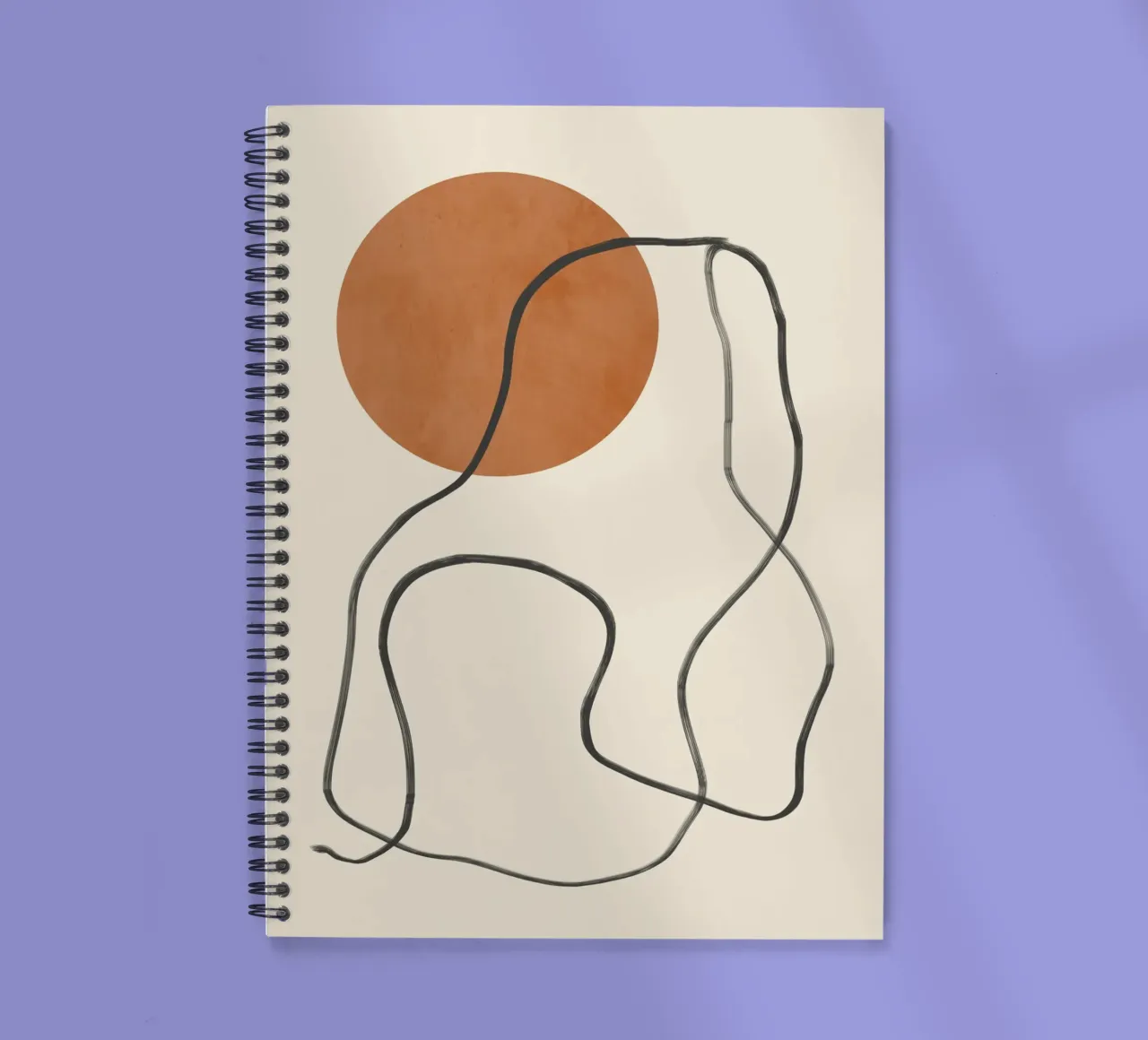Sun Line spiral notebook by LeaDArt