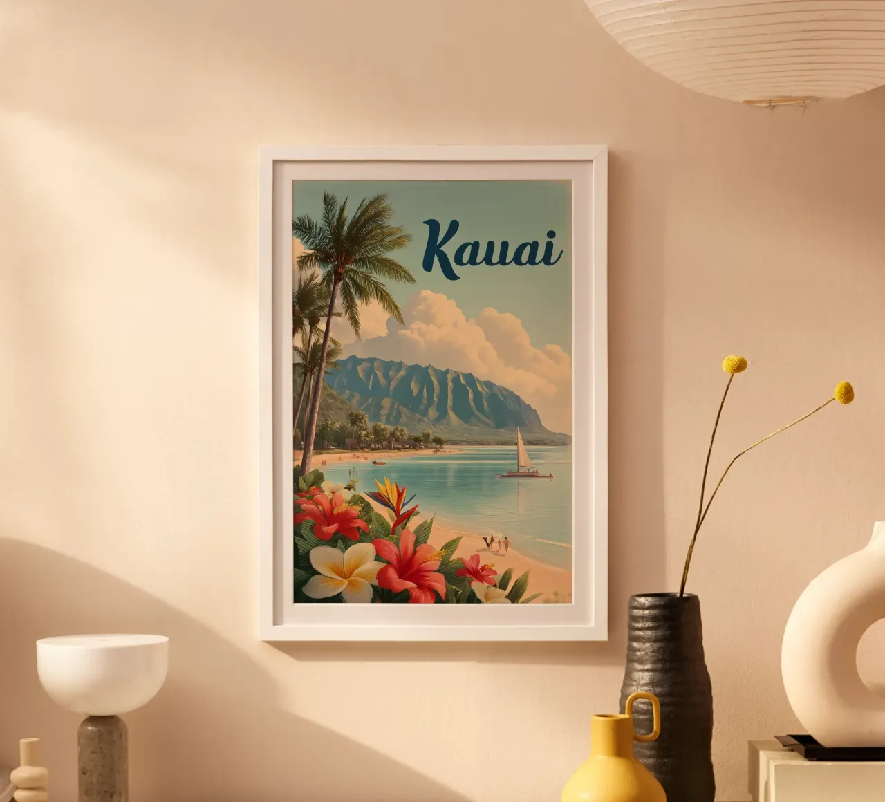 Kauai Hawaii vintage Reiseplakat Poster von Vintage Travel Art