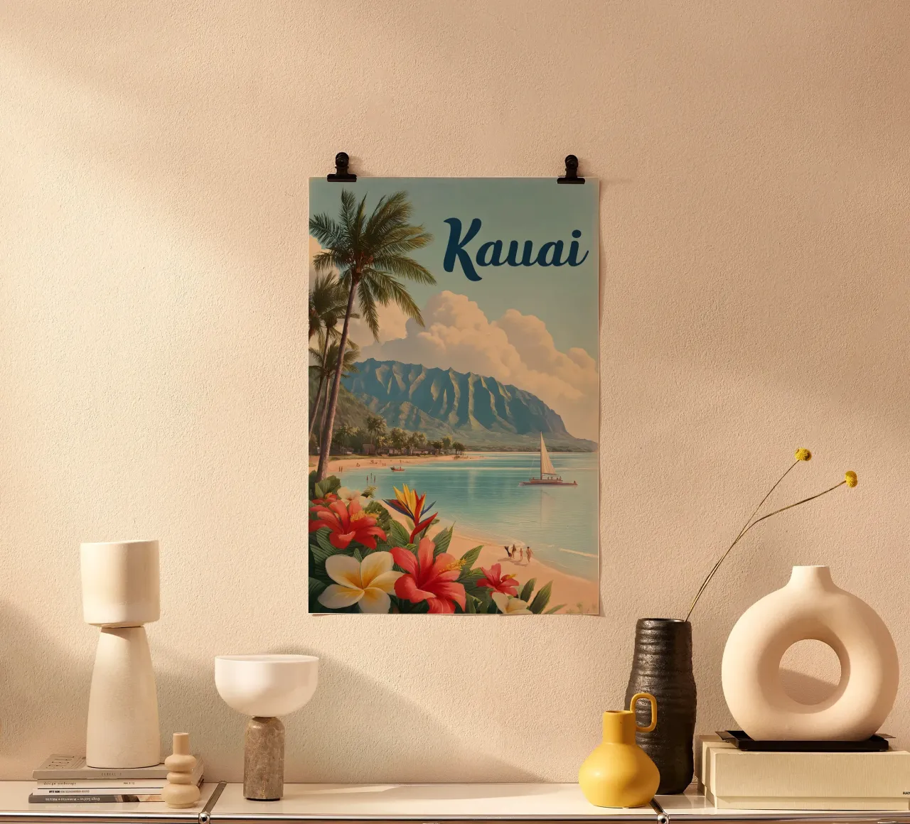 Kauai Hawaii vintage Reiseplakat Poster von Vintage Travel Art