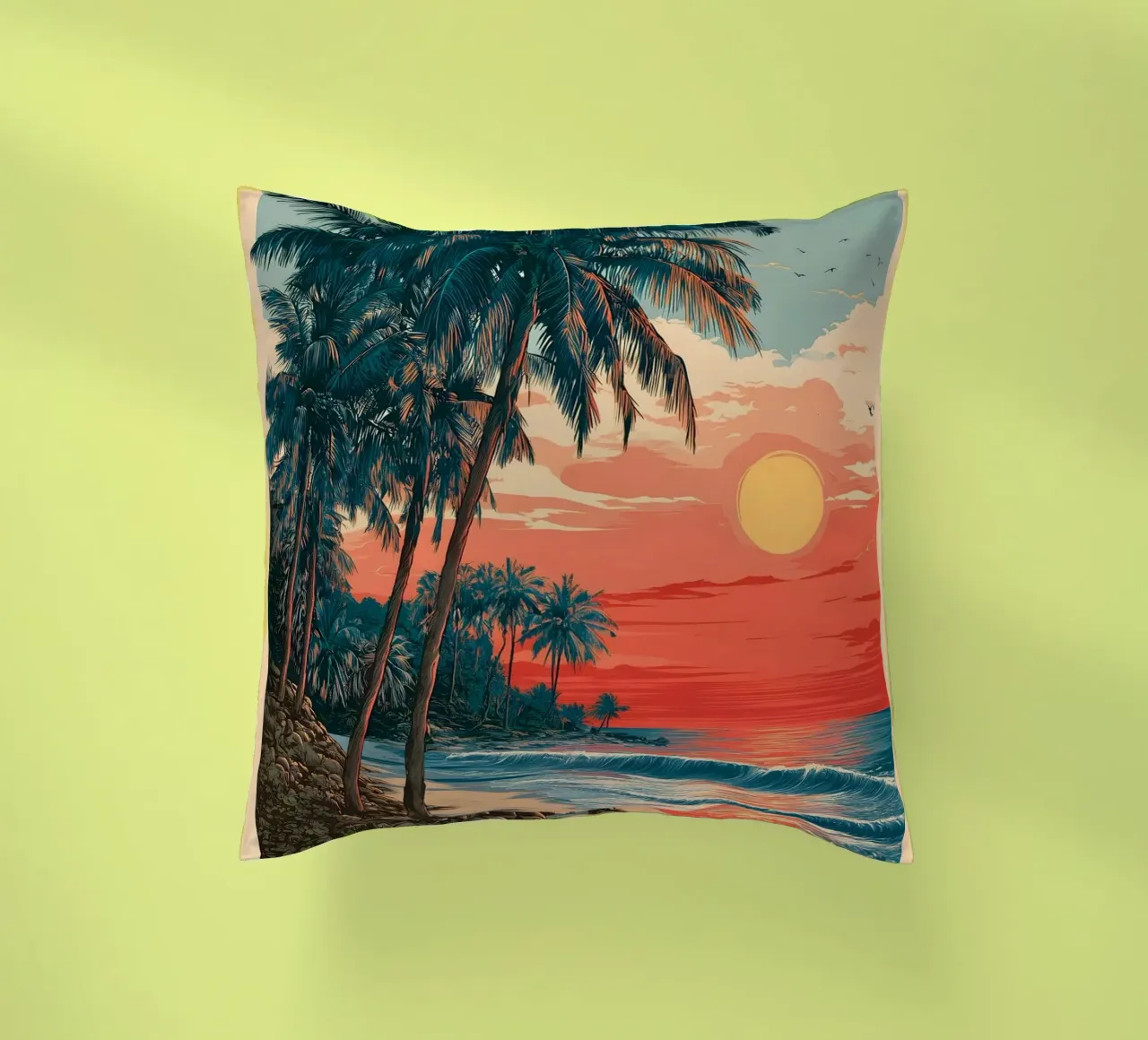 Poster di viaggio vintage di Palawan cuscino da Vintage Travel Art