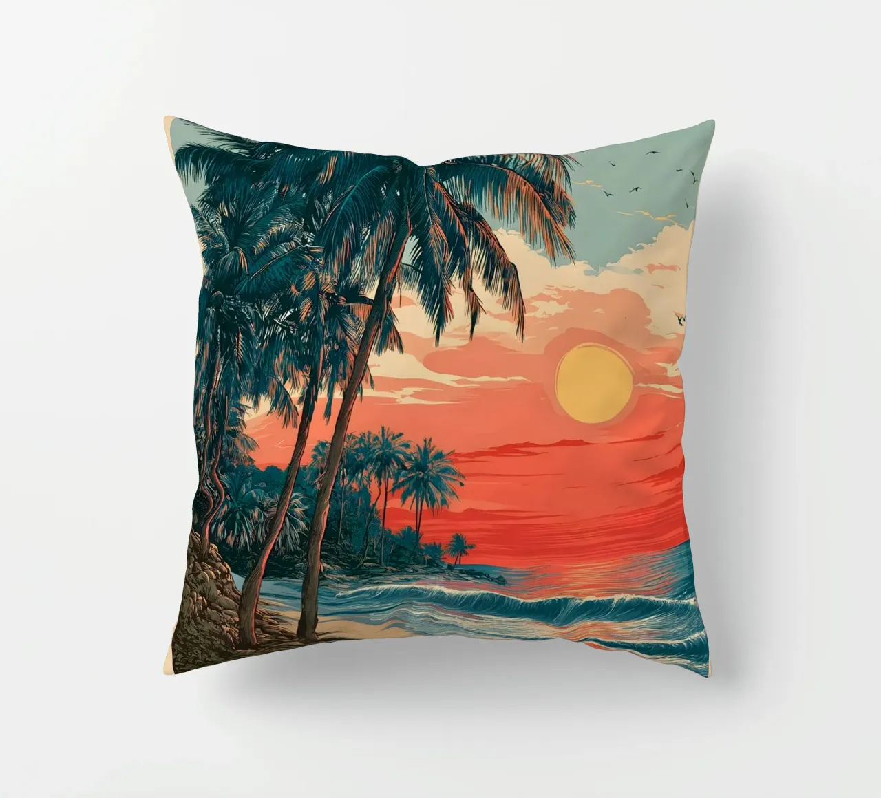Poster di viaggio vintage di Palawan cuscino da Vintage Travel Art