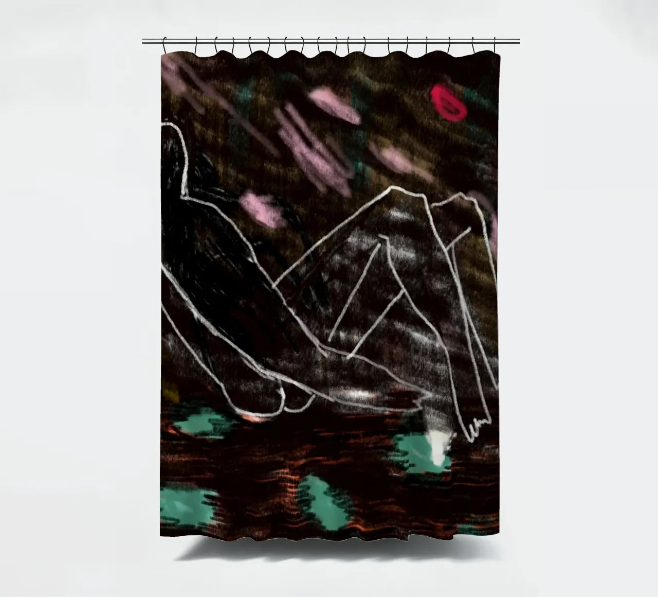 Afternoon II. shower curtain by Silvaya