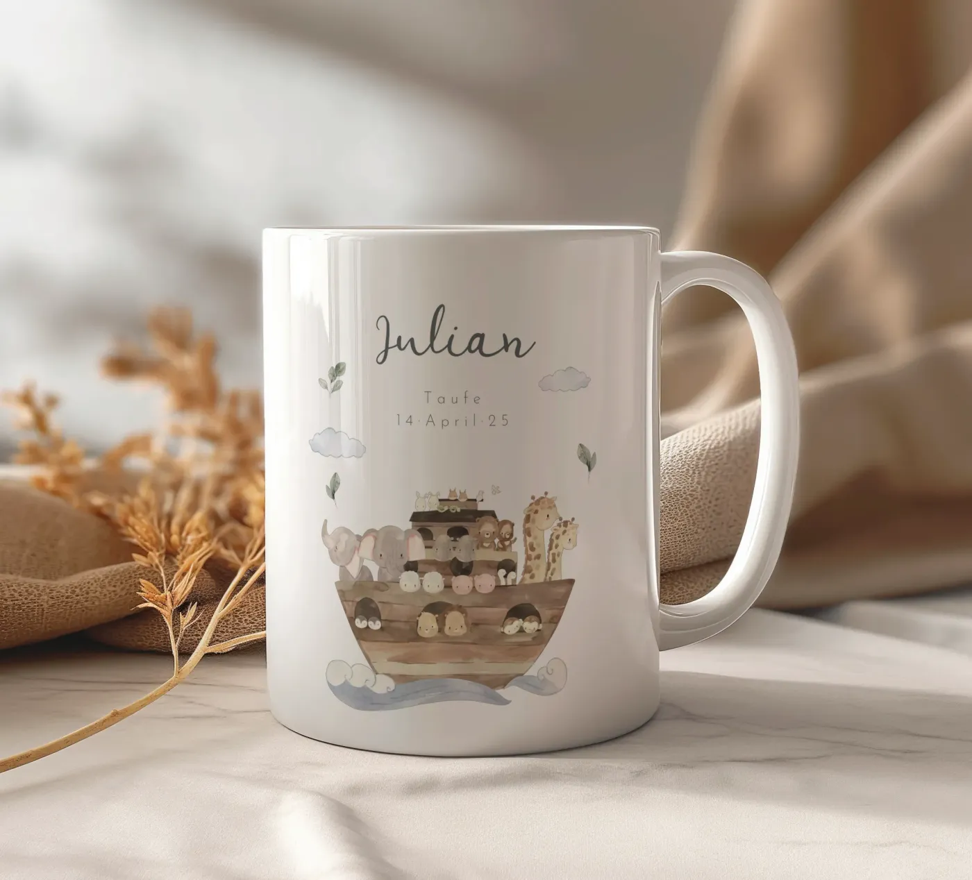 Ark ceramic mug by Kartenliebe