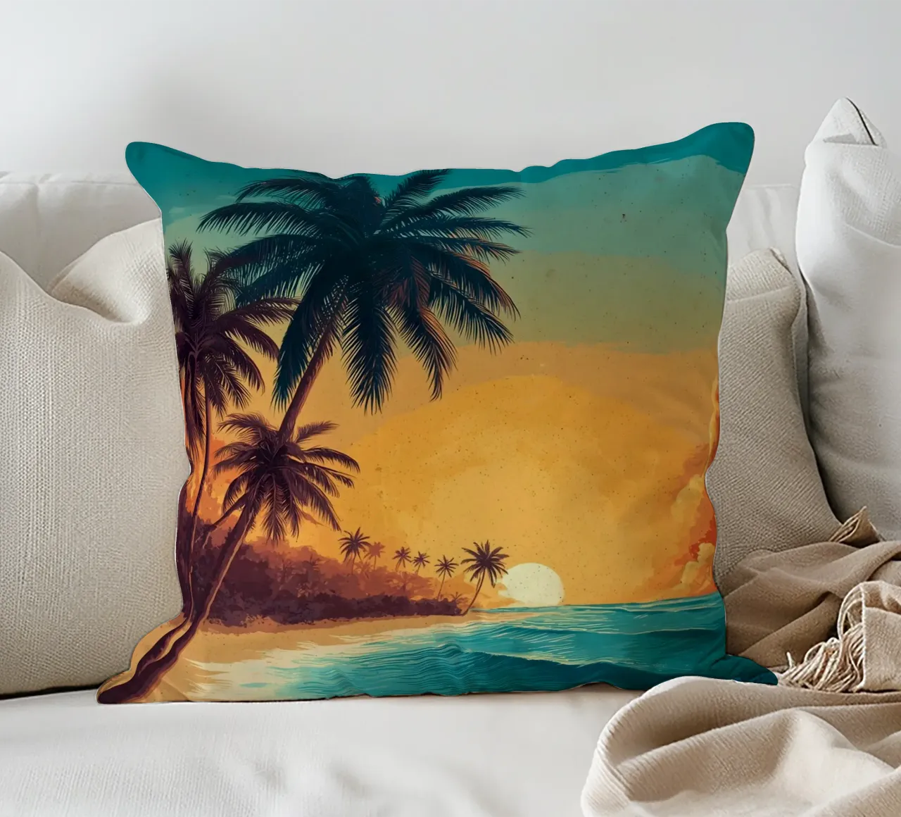 Isole Turks e Caicos cuscino da Vintage Travel Art