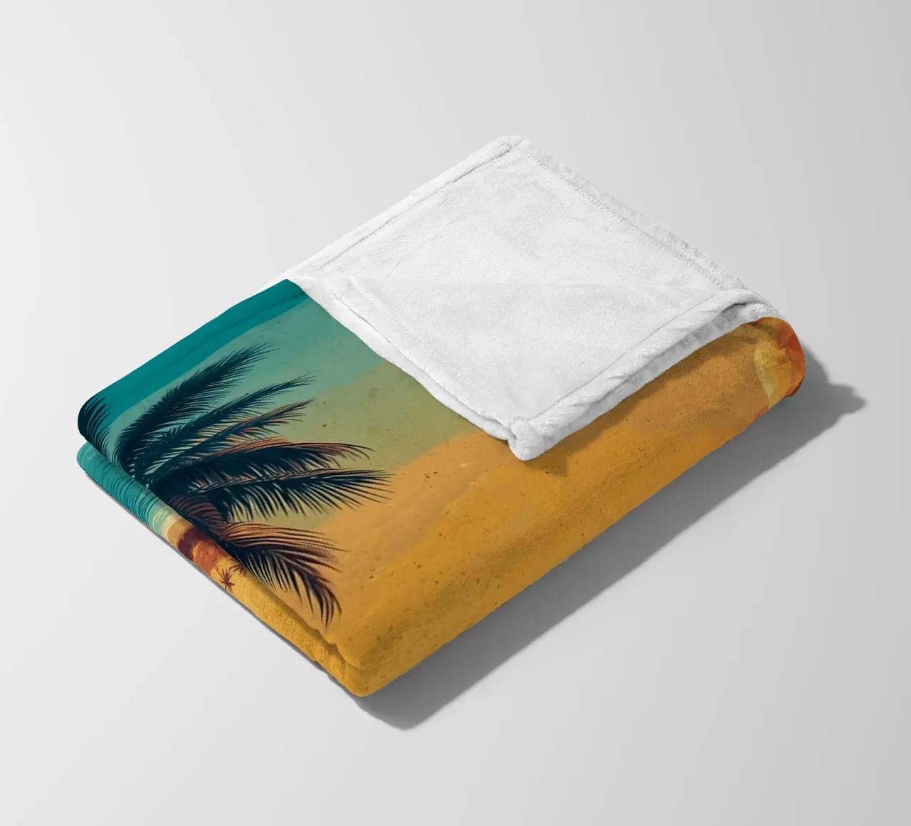 Isole Turks e Caicos coperta in pile da Vintage Travel Art