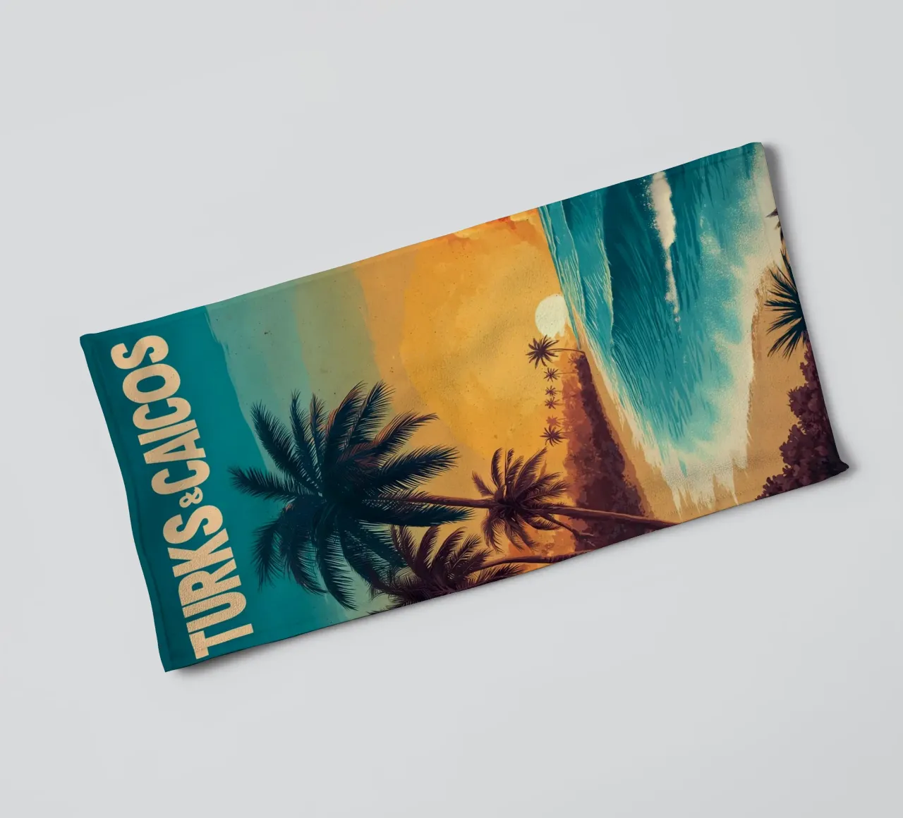 Isole Turks e Caicos asciugamano da bagno da Vintage Travel Art