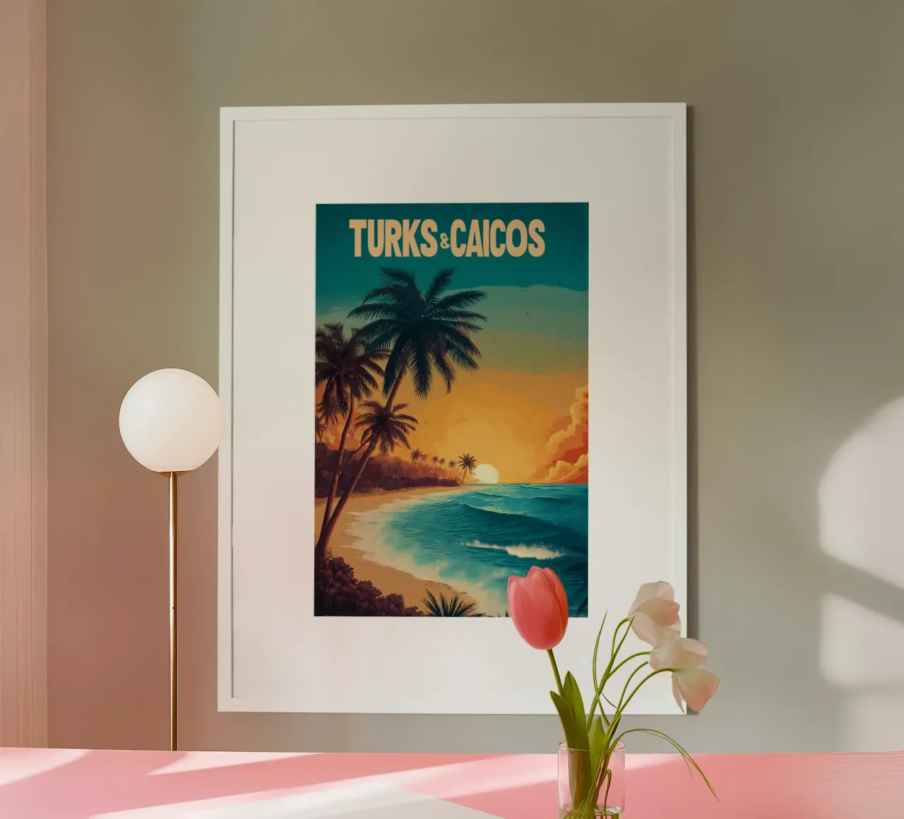 Isole Turks e Caicos carta hahnemühle da Vintage Travel Art
