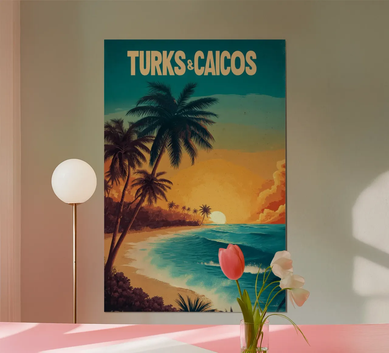 Isole Turks e Caicos carta hahnemühle da Vintage Travel Art