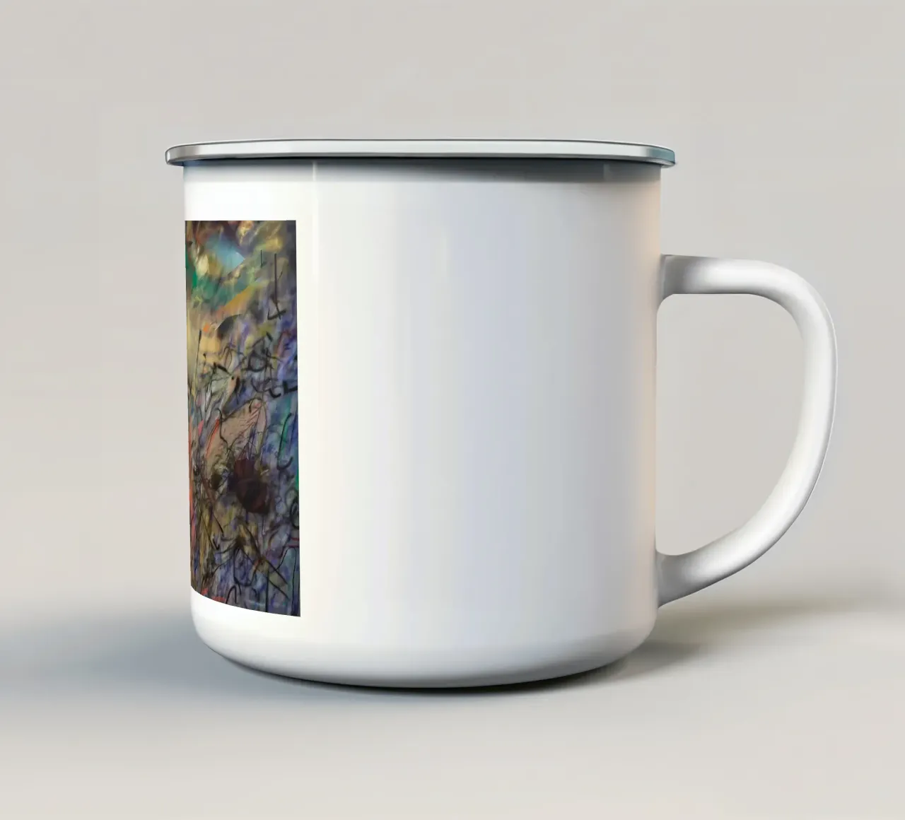 Lo spazio di mezz'ora tazza in smalto da Ruthie-Talavera