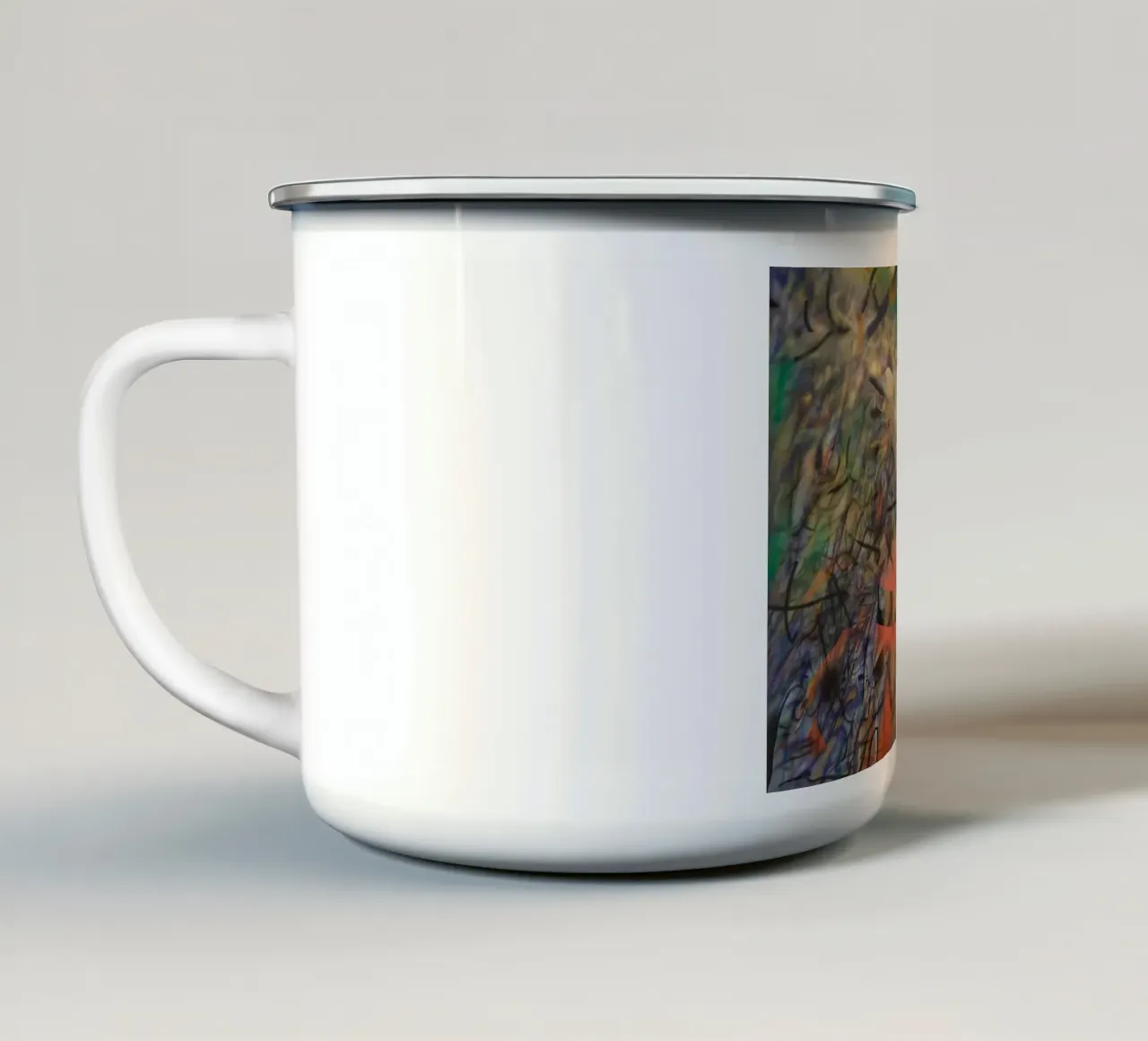 Lo spazio di mezz'ora tazza in smalto da Ruthie-Talavera