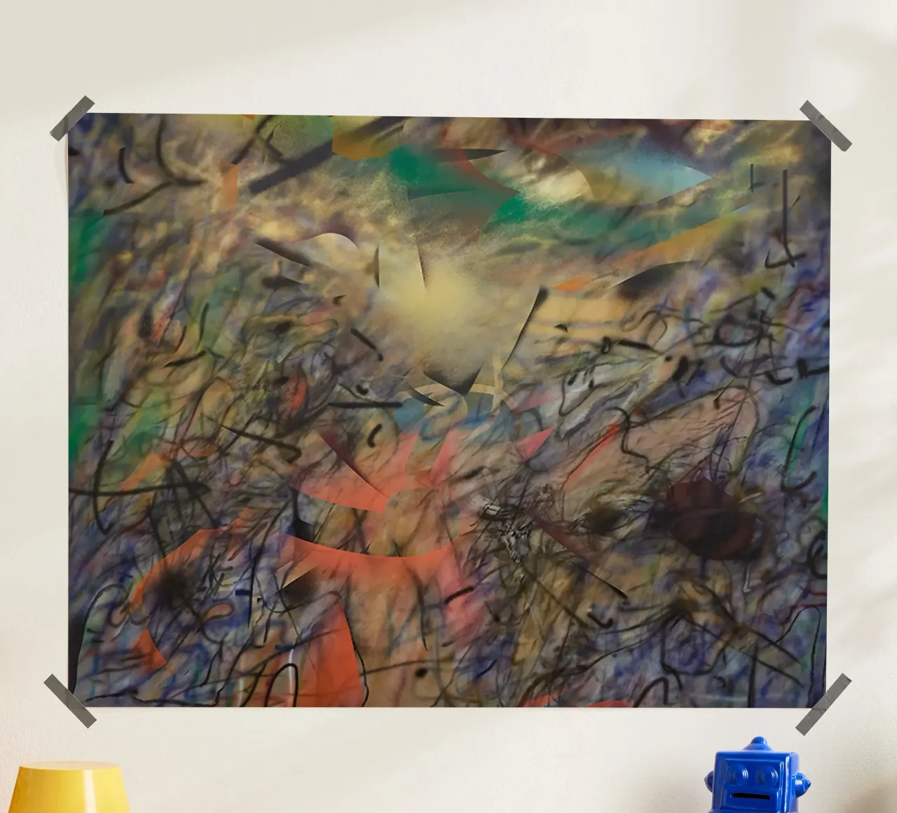 Lo spazio di mezz'ora poster con telaio in alluminio da Ruthie-Talavera