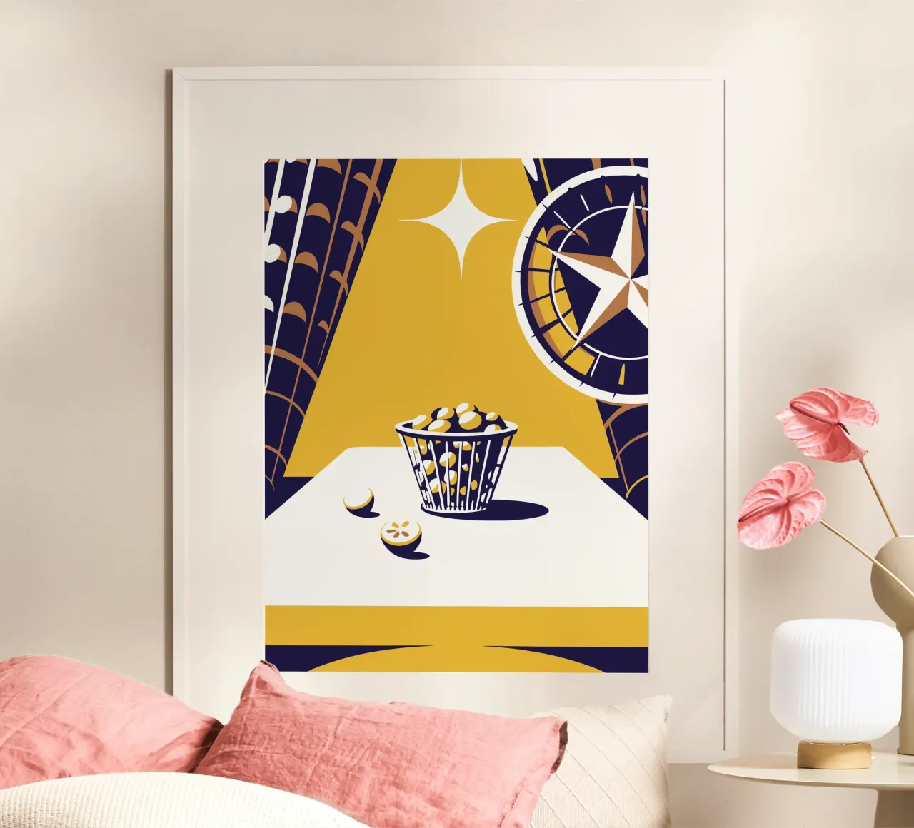 Frutta al limone poster con telaio in plastica da STORE PRESENCE