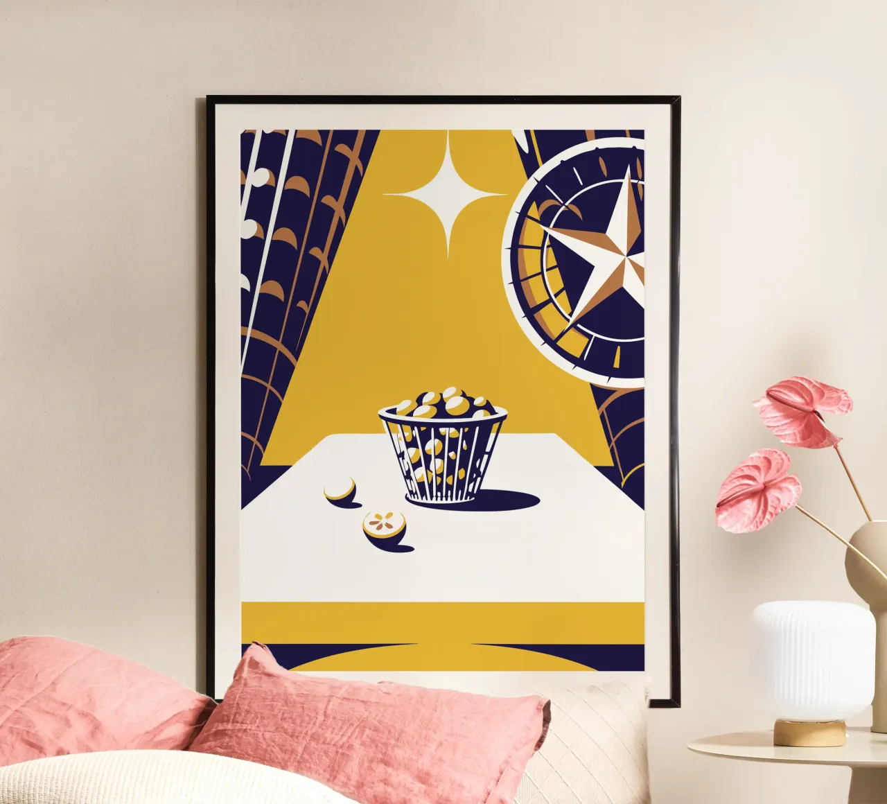 Frutta al limone poster con telaio in plastica da STORE PRESENCE