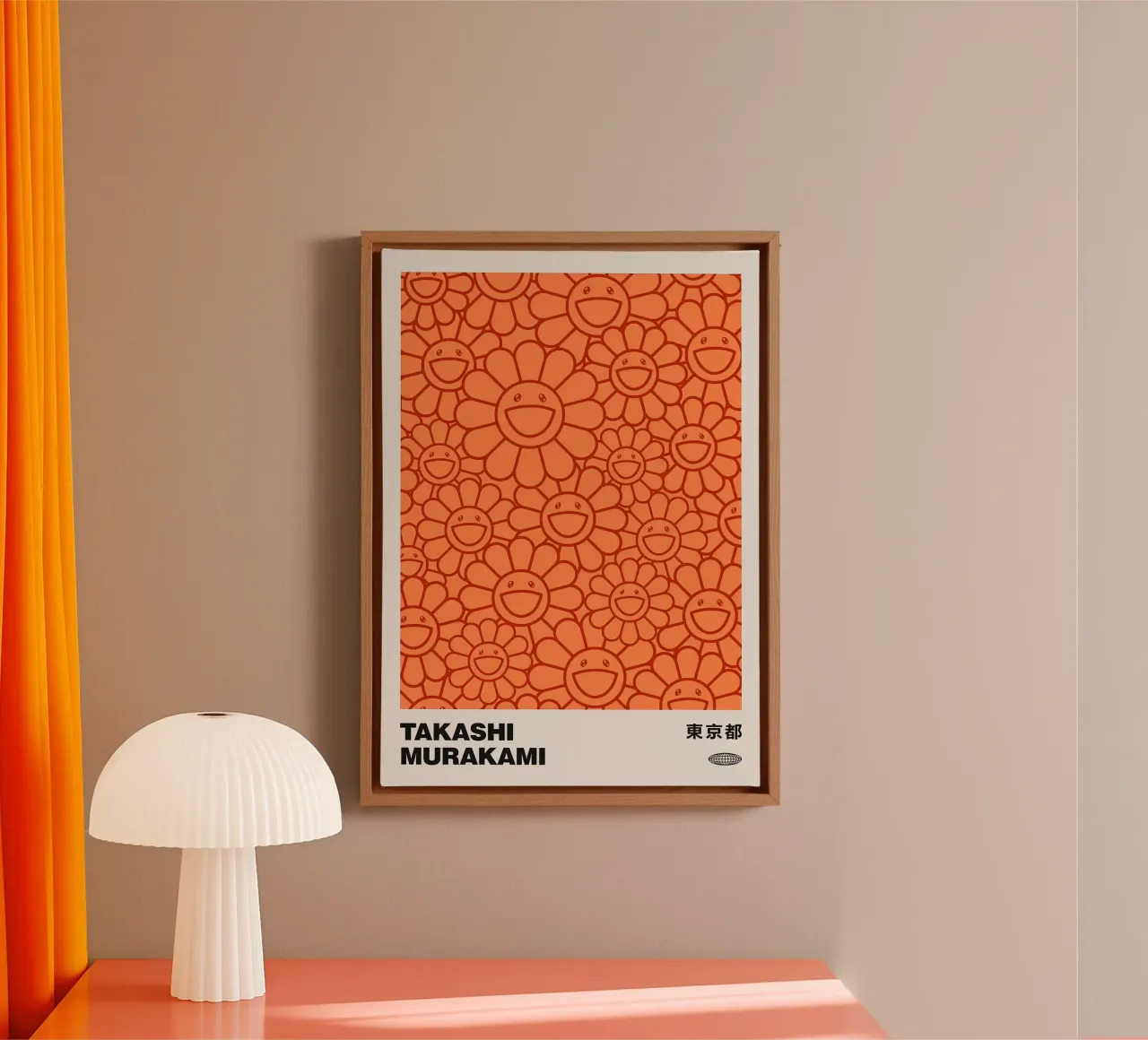 Zonnebloem canvas met Baklijst van Richard Wickham