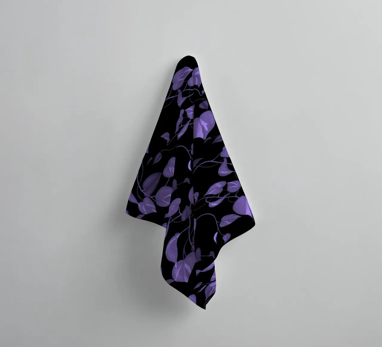 Philodendron Purple towel by Vivi Nicolin