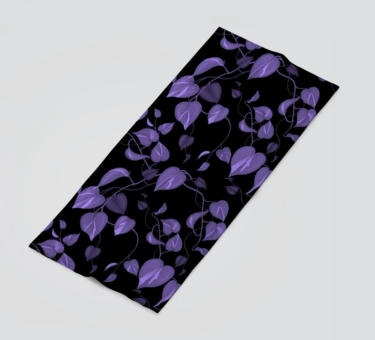 Philodendron Purple beach towel by Vivi Nicolin