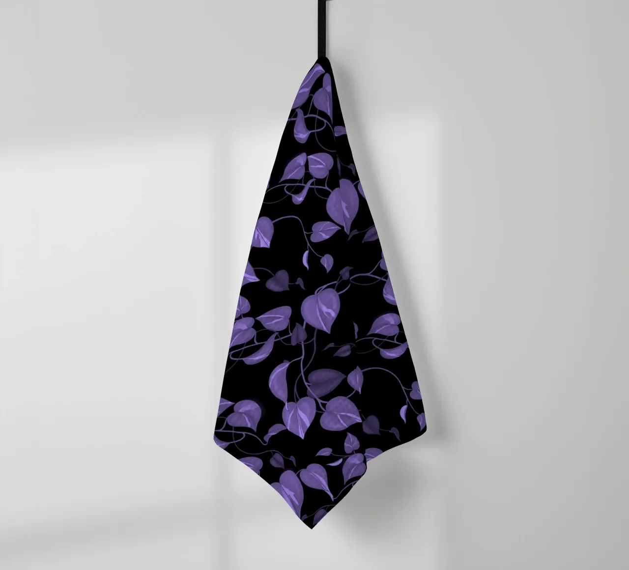 Philodendron Purple tea towel by Vivi Nicolin