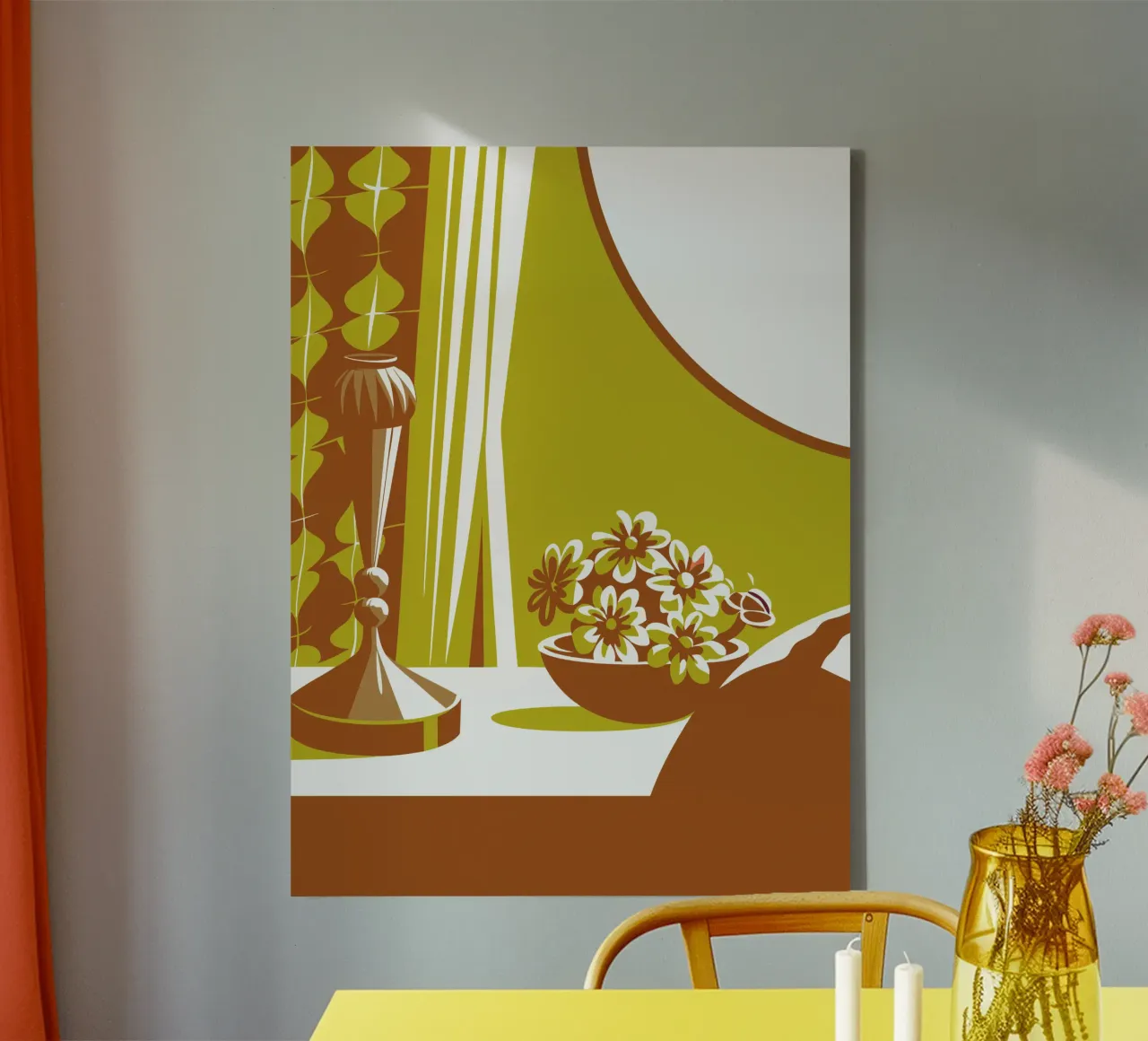 Fiori d'epoca tela con Cornice a cassetta da STORE PRESENCE