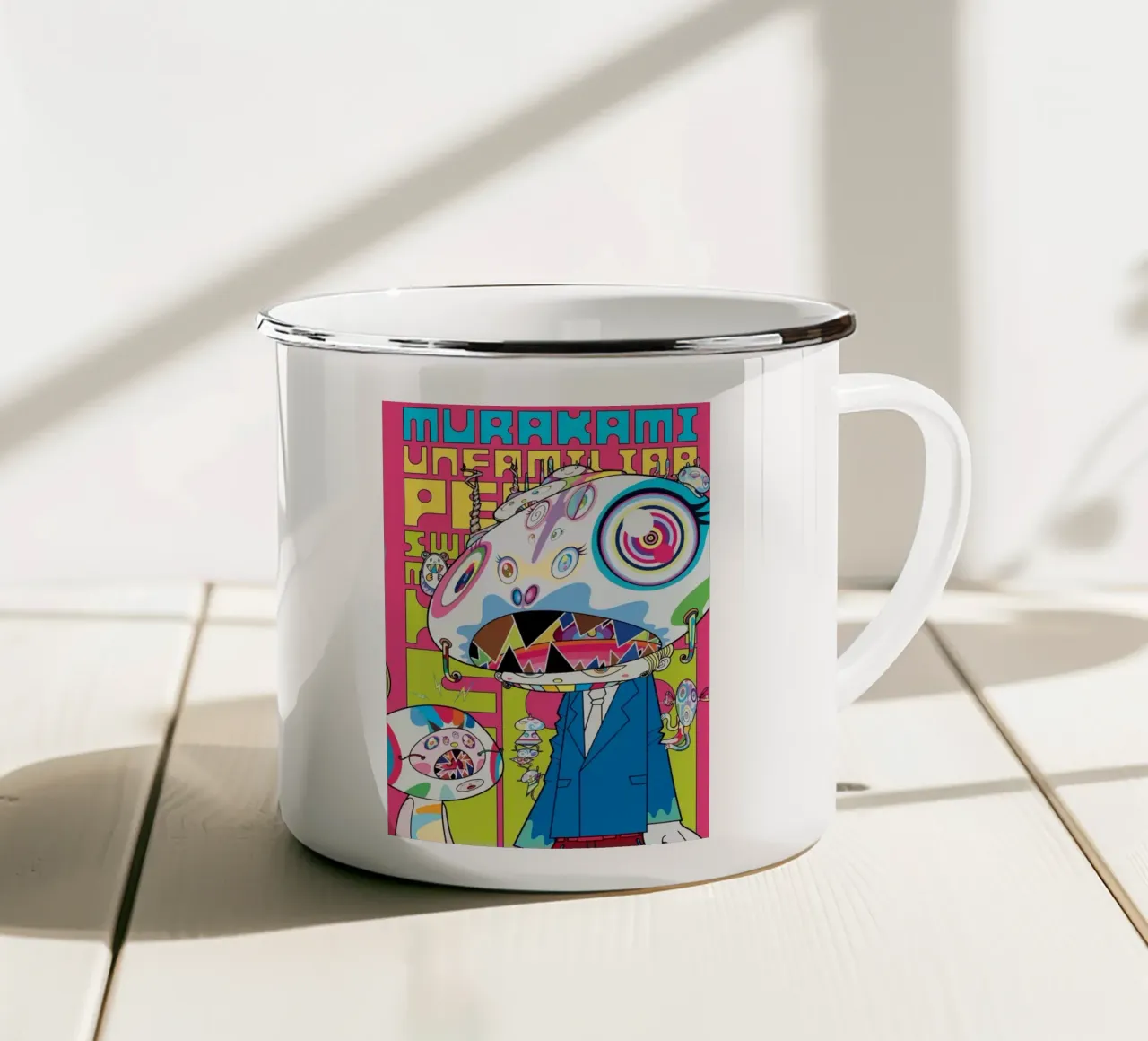 Gonfiore dell'ego umano monstratizzato tazza in smalto da Richard Wickham