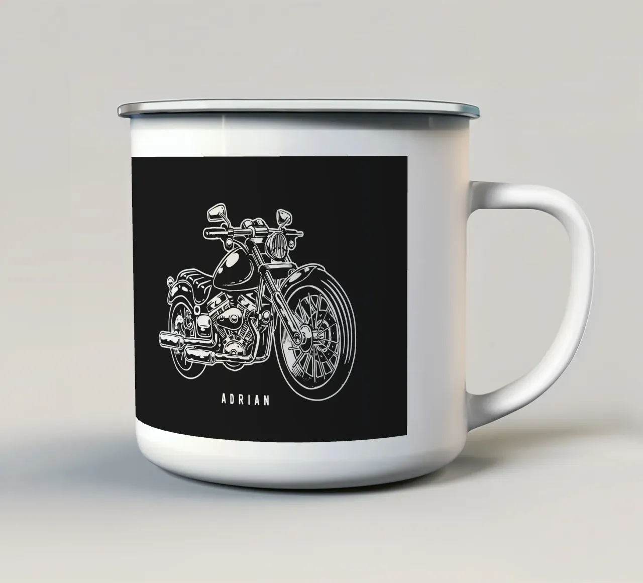 Born to Ride tazza in smalto da Kartenliebe