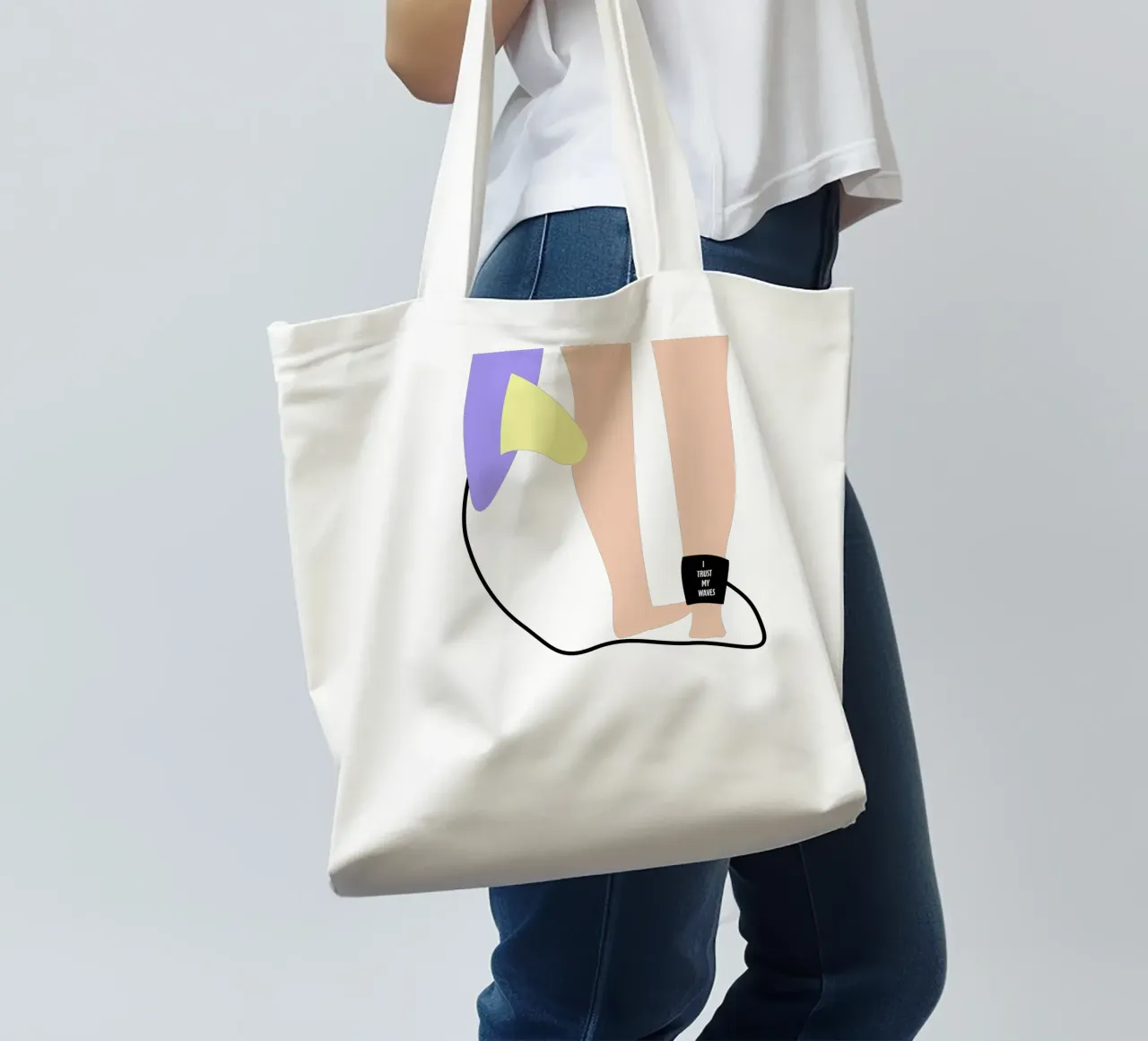 I trust my waves. borsa in juta da FRICKE DESIGN