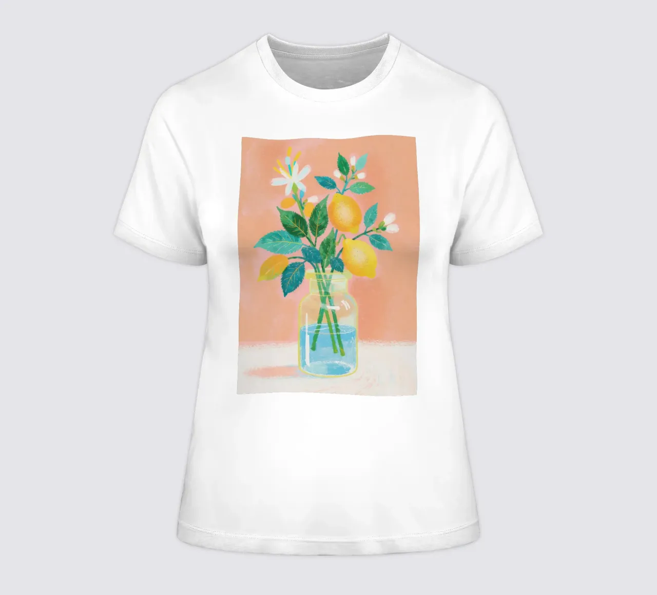 Lemon Bloom in a Jar t-shirt da donna da Attaboy Dsgn