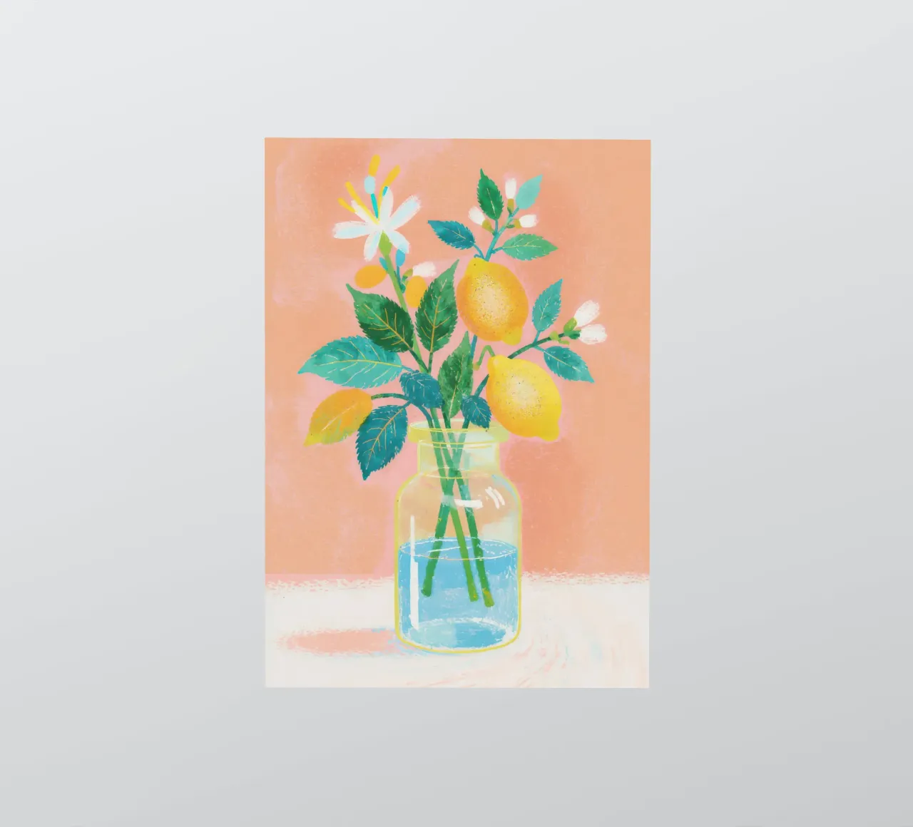 Lemon Bloom in a Jar adesivo da Attaboy Dsgn