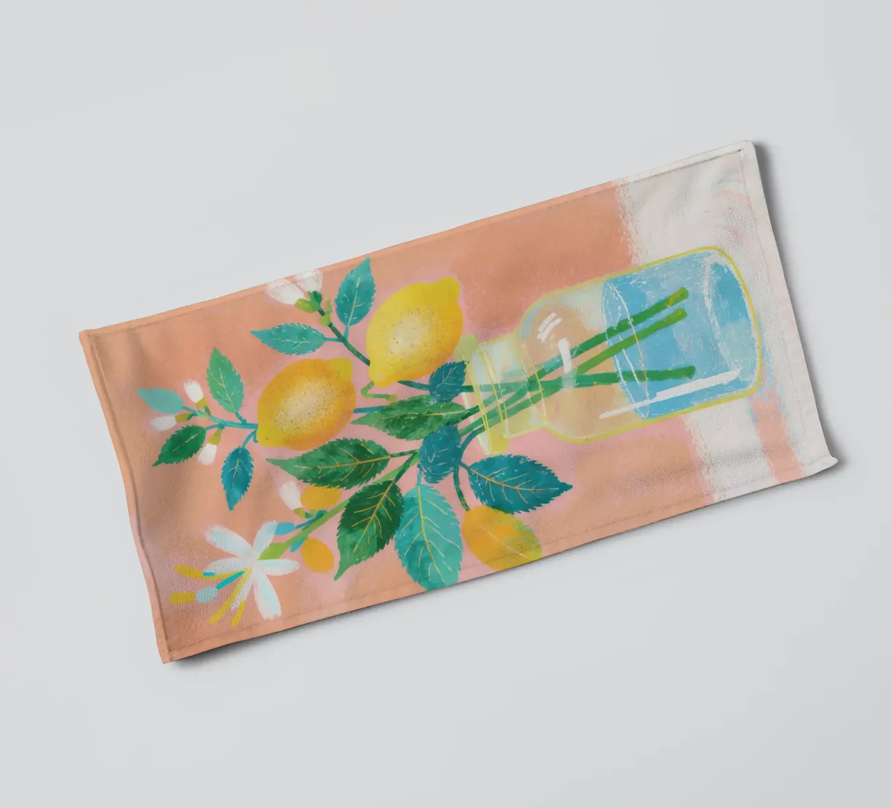 Lemon Bloom in a Jar asciugamano da bagno da Attaboy Dsgn