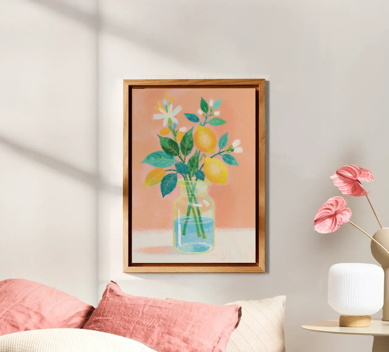 Lemon Bloom in a Jar alluminio dibond da Attaboy Dsgn