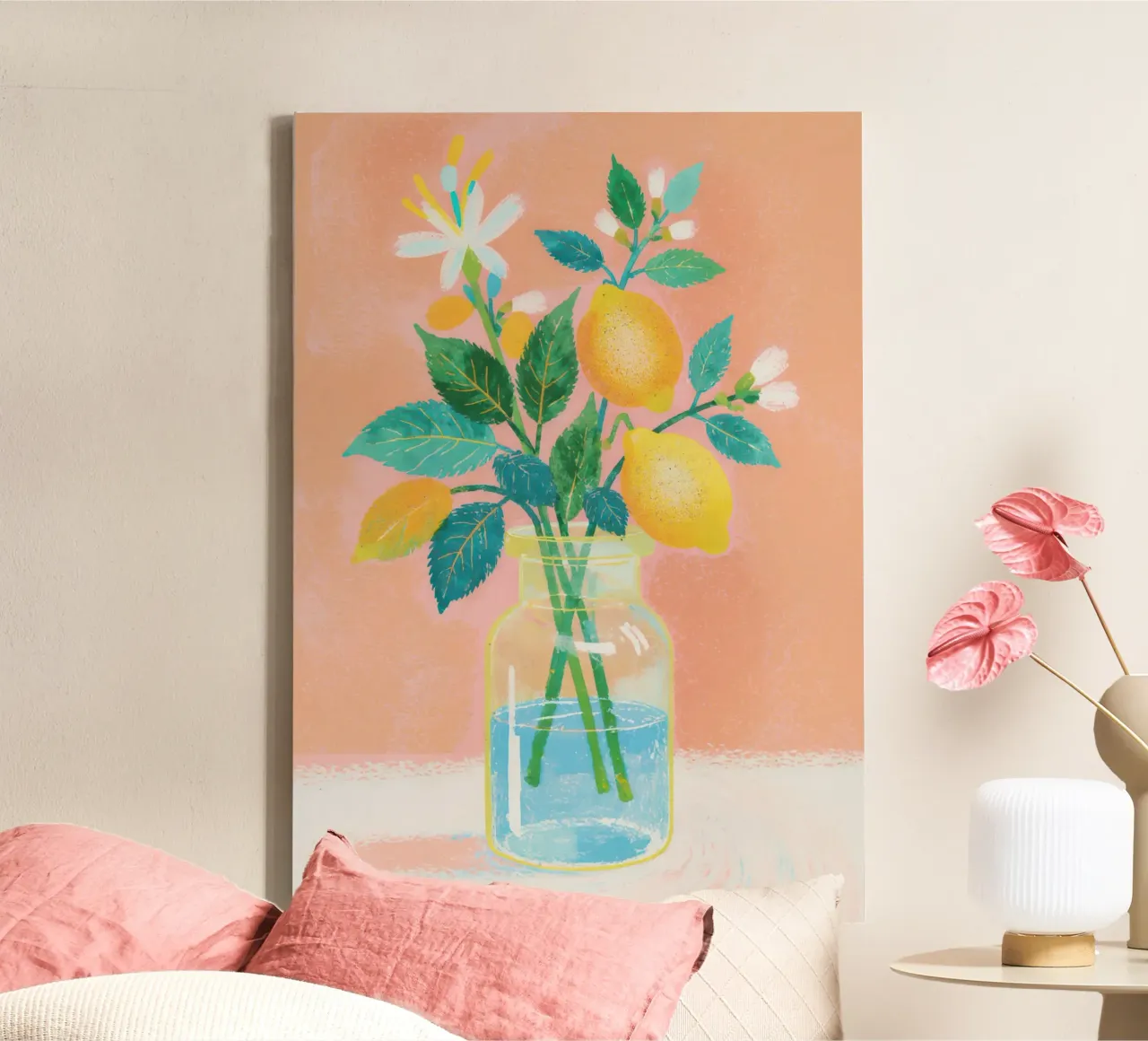 Lemon Bloom in a Jar tela da Attaboy Dsgn