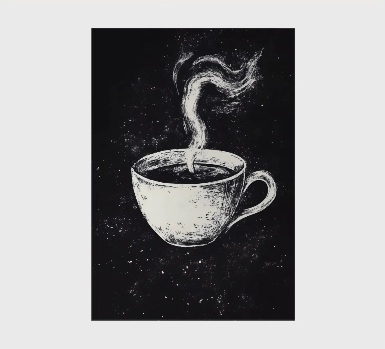 Black coffee in the cosmos notebook by pixelbull - medieval art and more