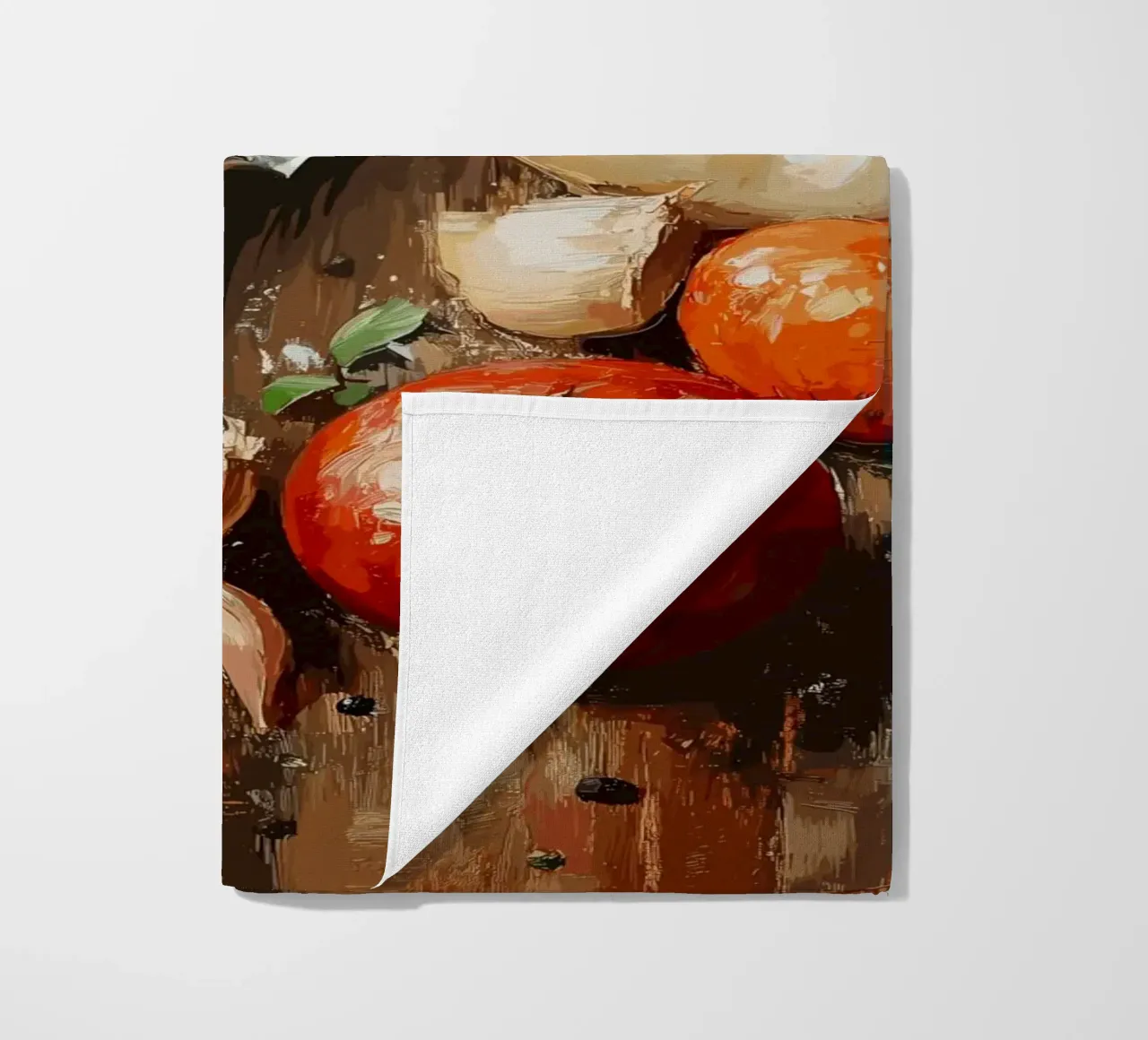 Natura morta in cucina con erbe e coltello telo mare da pixelbull - medieval art and more
