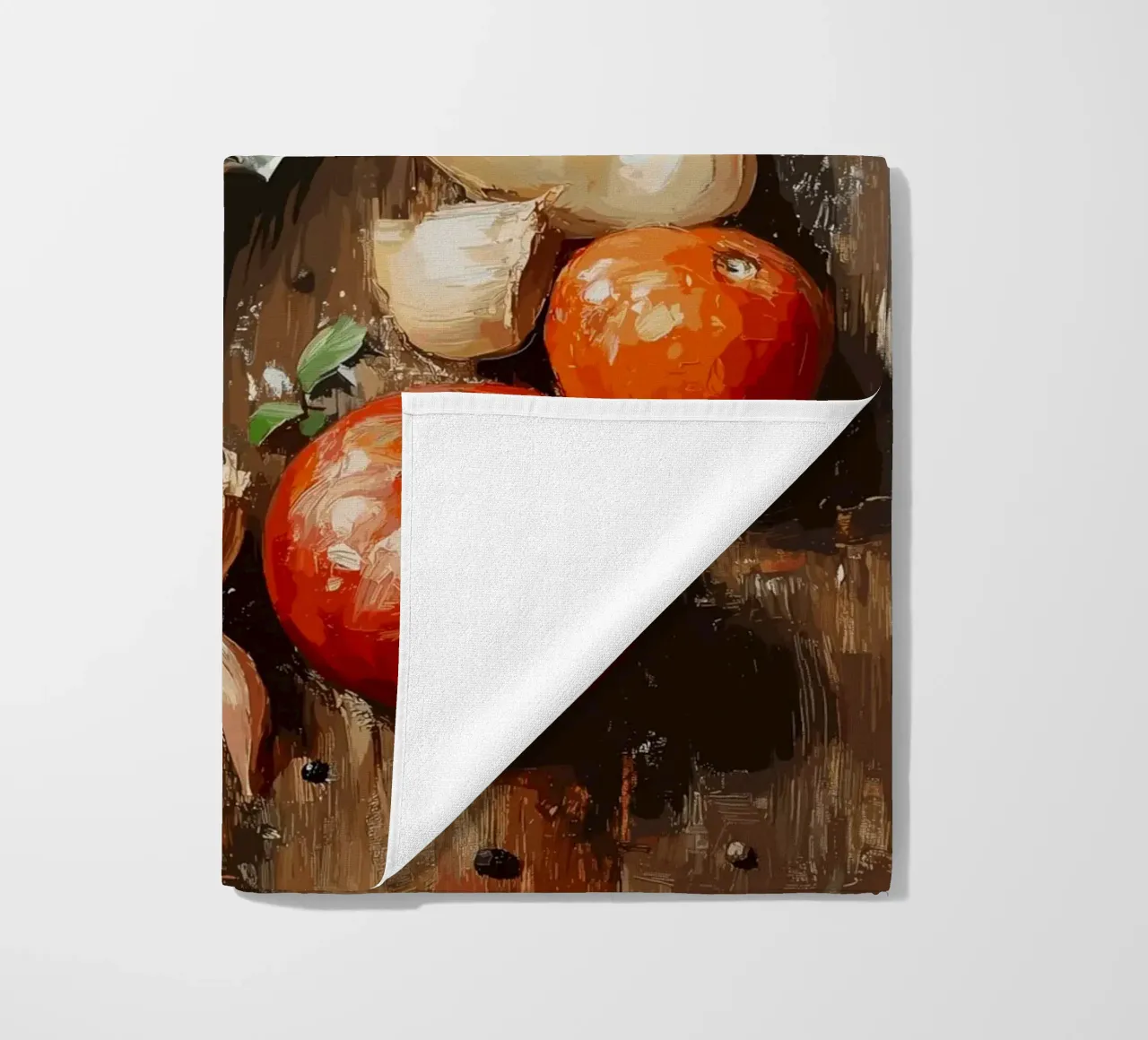 Natura morta in cucina con erbe e coltello telo mare da pixelbull - medieval art and more