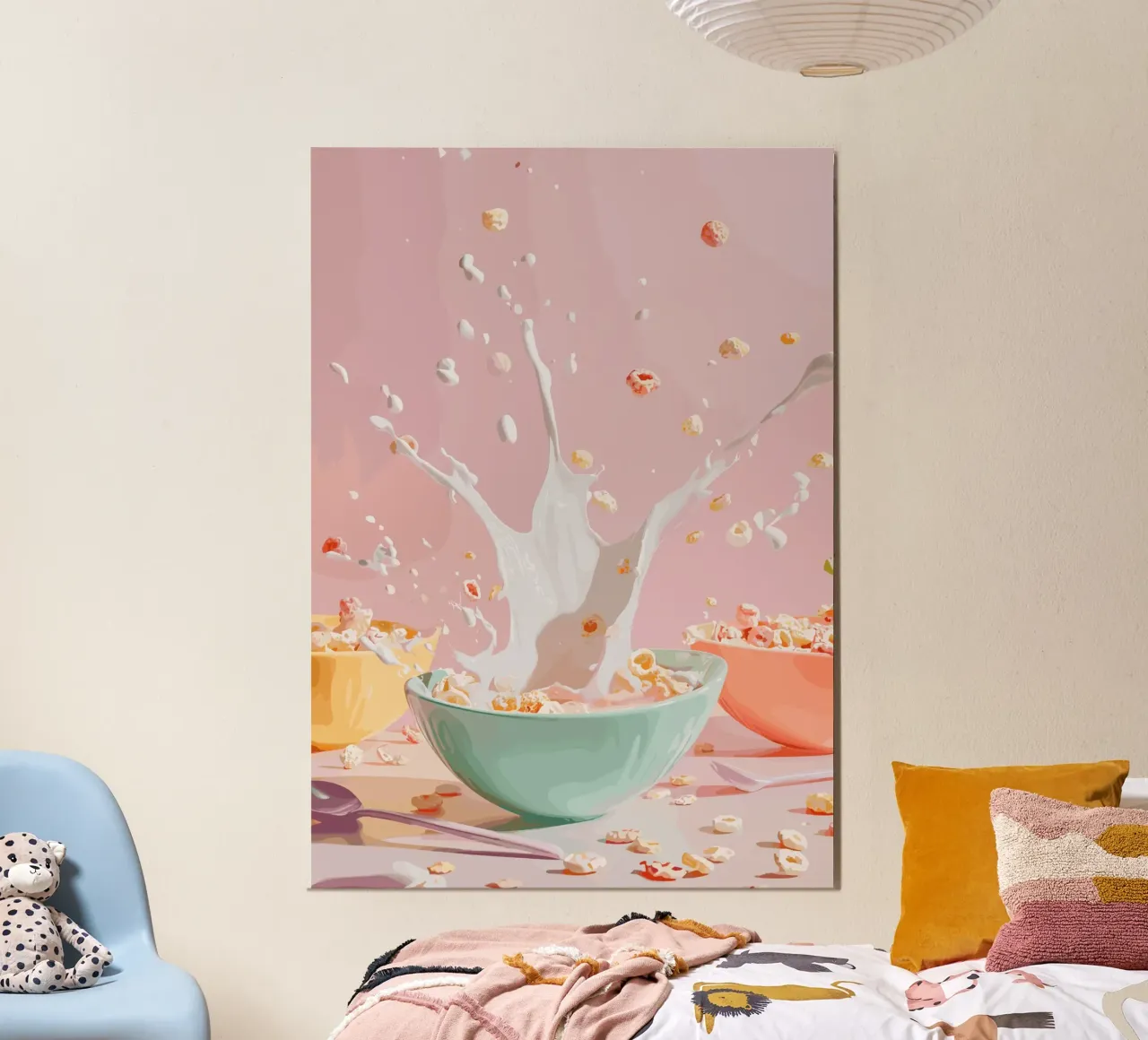 Momento di cereali colorati poster con telaio in alluminio da pixelbull - medieval art and more