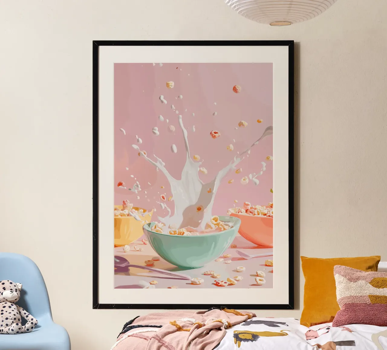 Momento di cereali colorati poster con telaio in alluminio da pixelbull - medieval art and more