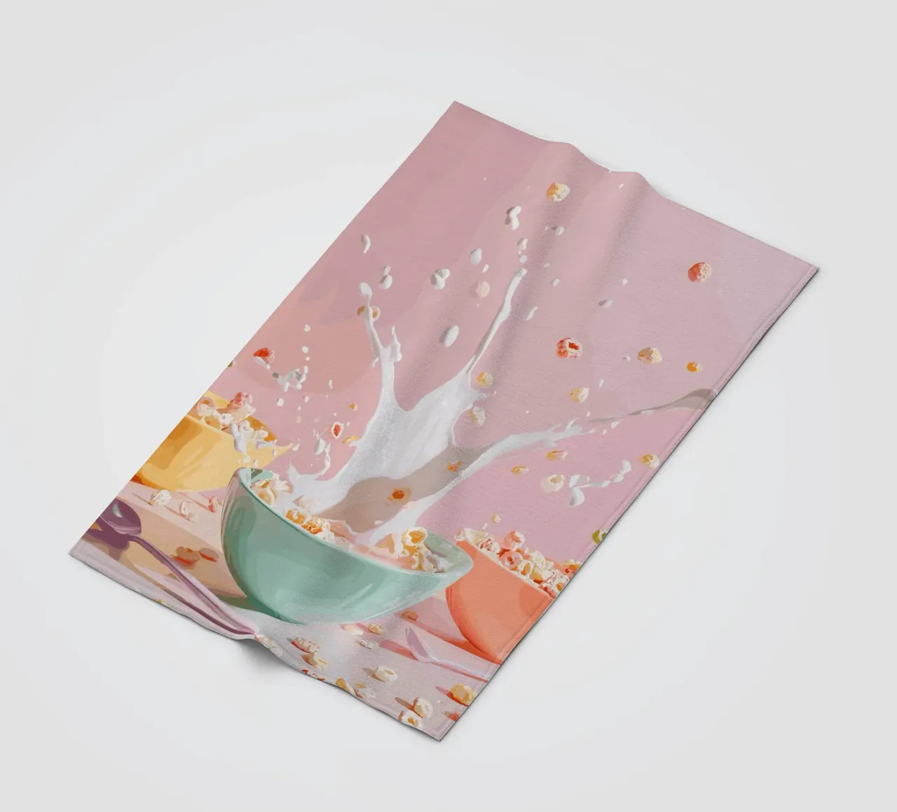 Colourful cereal moment fleece blanket by pixelbull - medieval art and more