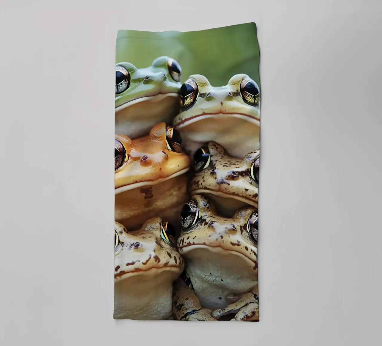 Groupe de grenouilles aux grands yeux serviette de bain de pixelbull - medieval art and more