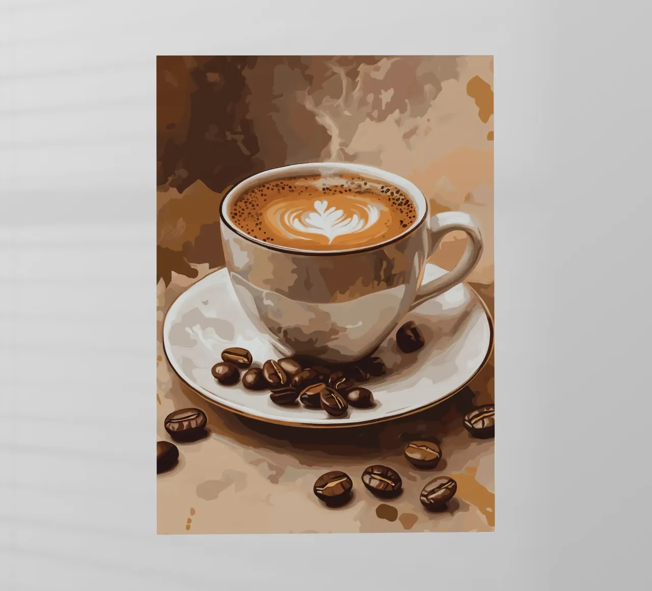 Latte art in un morbido color caffè pellicola backlit da pixelbull - medieval art and more