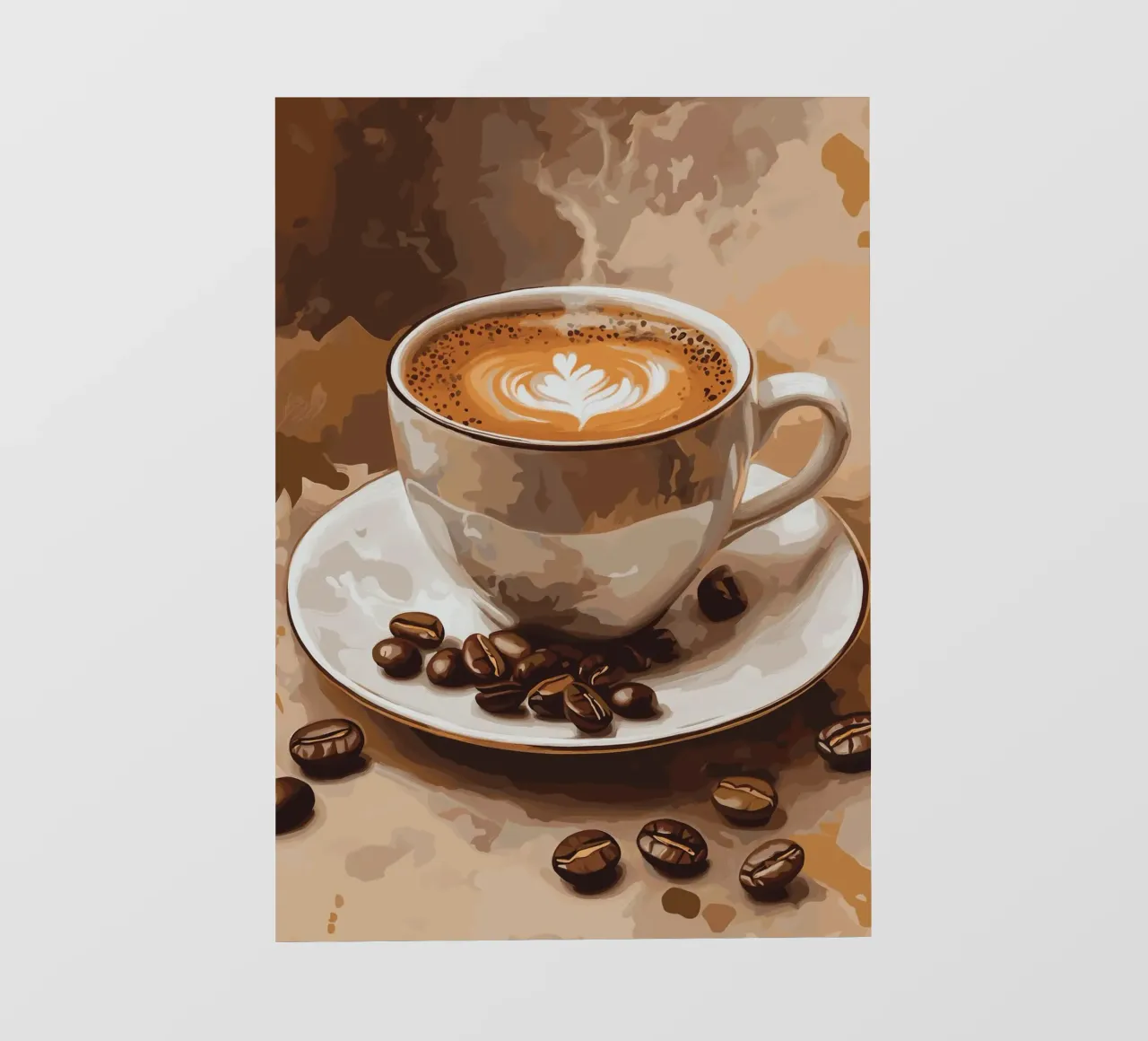 Latte art in un morbido color caffè pellicola backlit da pixelbull - medieval art and more